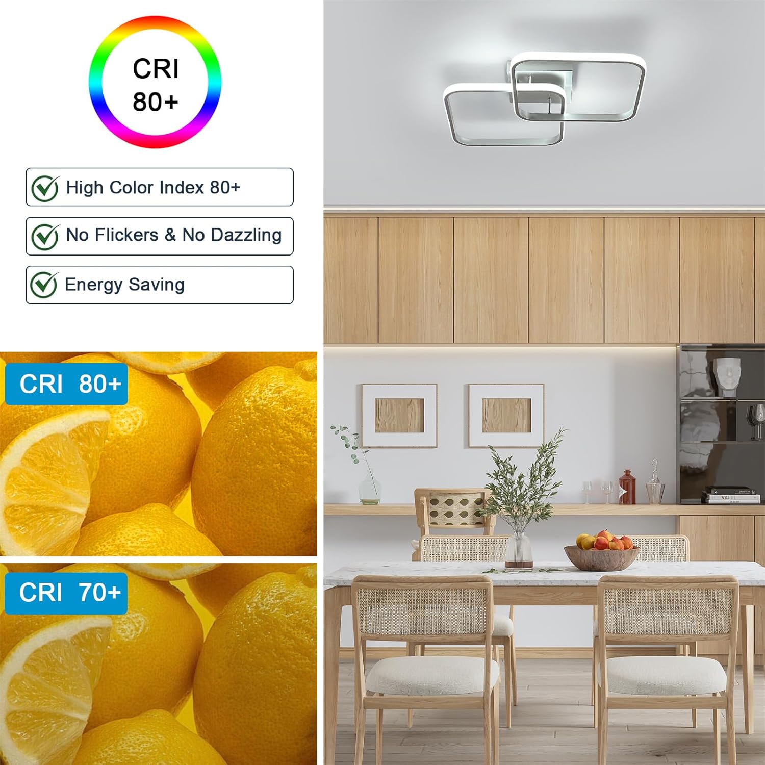 Plafoniera LED Dimmerabile 50W 5625LM con Telecomando - immagine 9