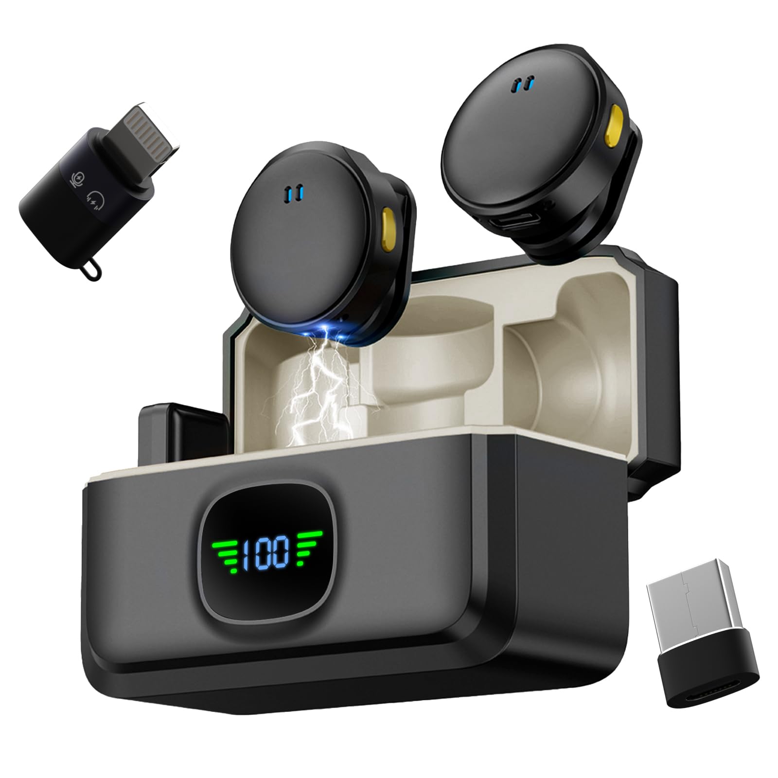 Mini Microfono Lavalier Wireless per iPhone iPad