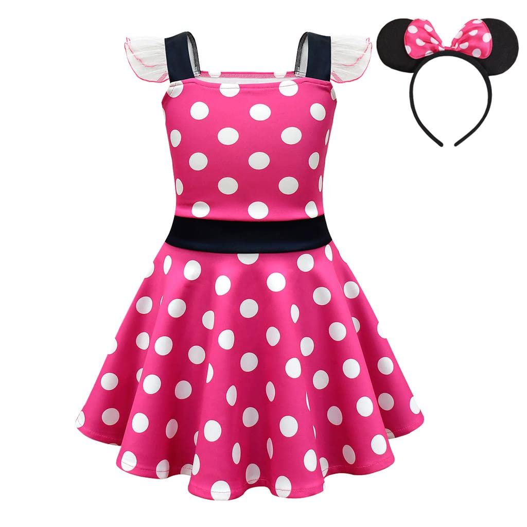 Lito Angels Vestito Costume Minnie Mouse con Cerchietto