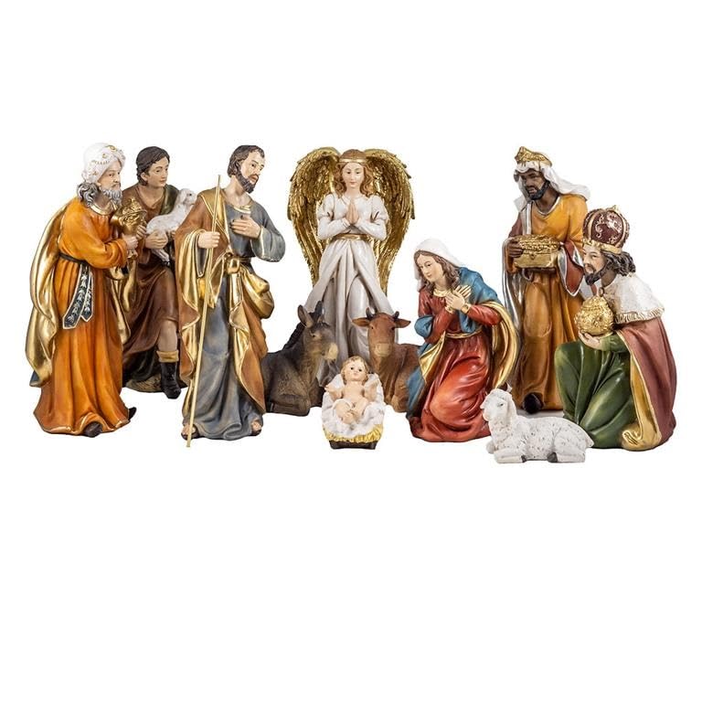 Mistero Classico 11 Pezzi in Resina Dipinta a Mano 26cm