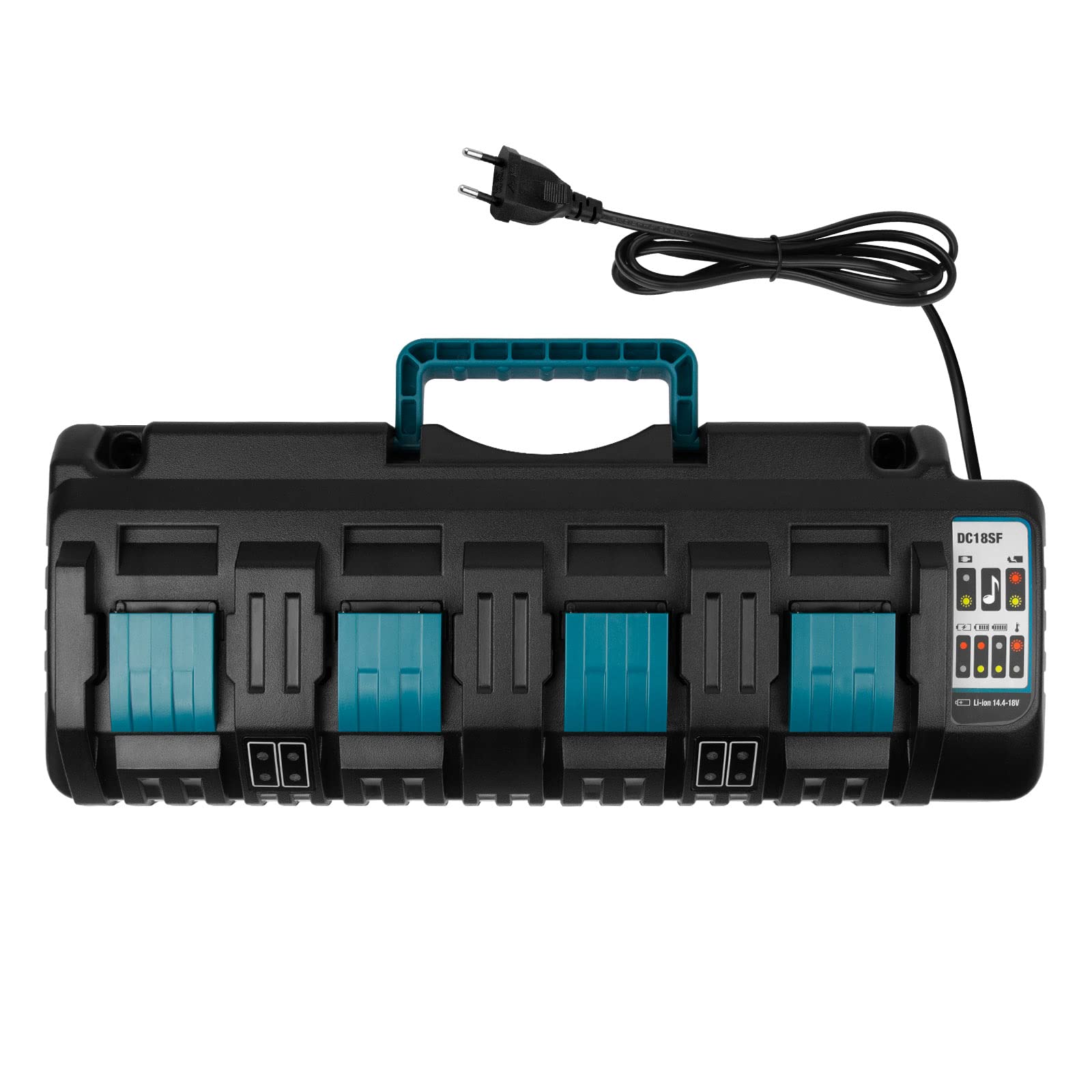 Asuncell Caricatore 4 Porte 14.4V-18V per Makita LXT