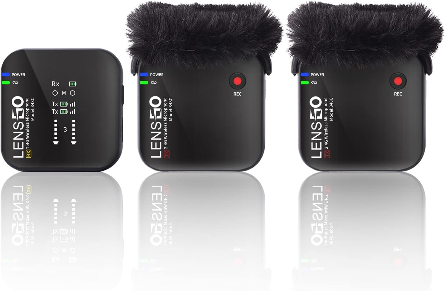 Lensgo 348C Microfono Lavalier Wireless 2.4G - immagine 1