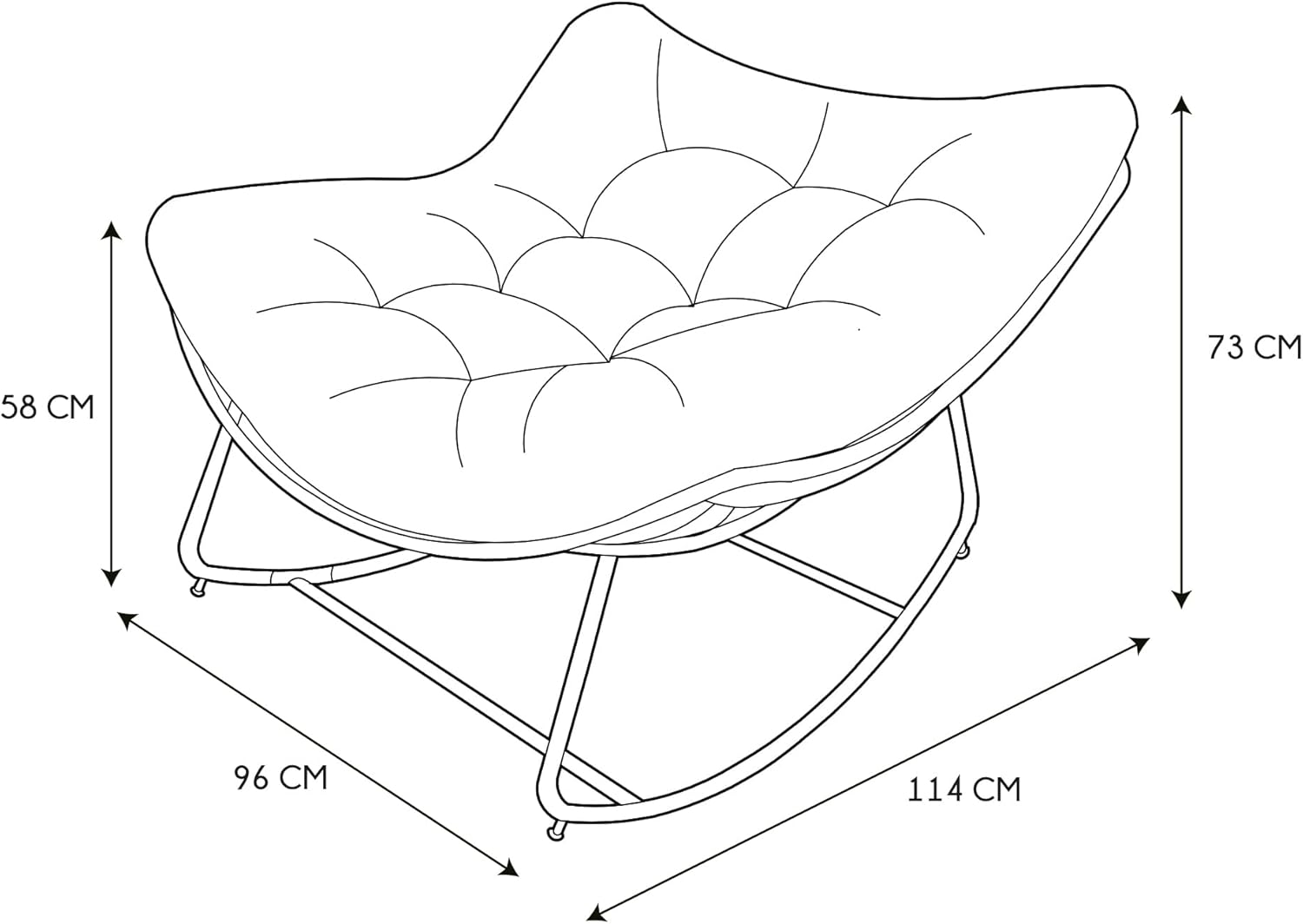 BUTACA-MECEDORA TULUM NEGRA - immagine 3