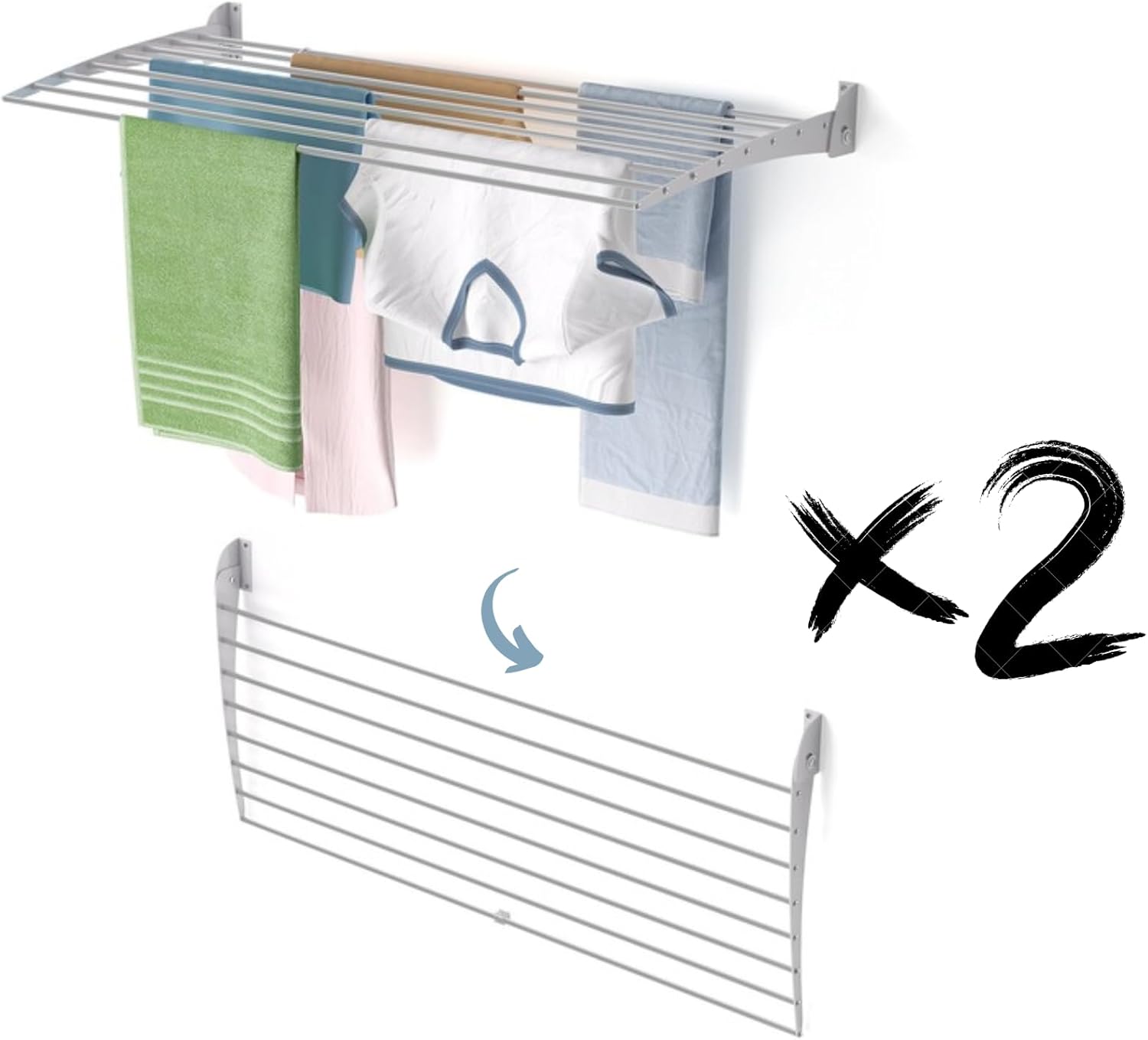 Foxydry Fold - Stendibiancheria da Parete Verticale - immagine 1