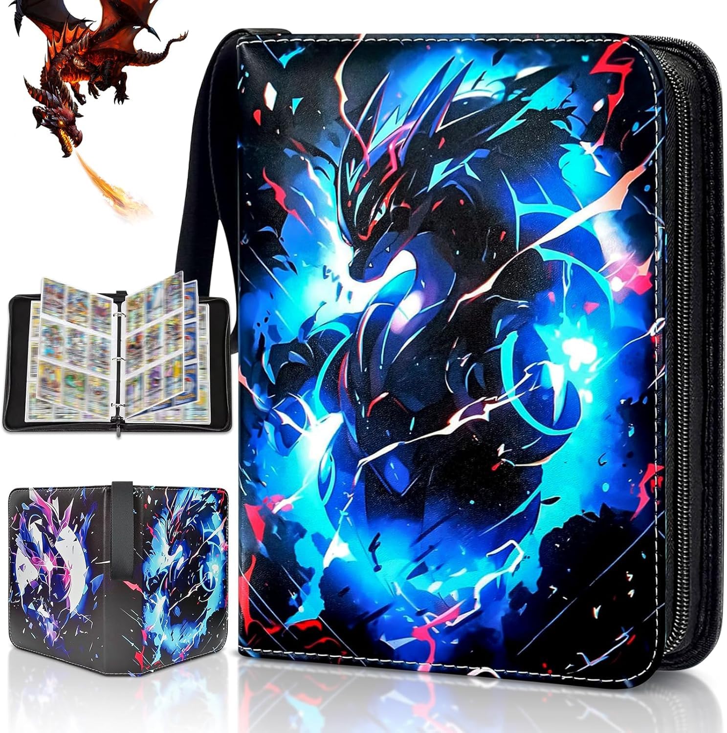 Raccoglitore Carte, 900 Tasche album carte 50 Pagine Album cartella da Collezione Porta Carte binder carte Regalo Perfetto per Giovani Collezionisti (B9)