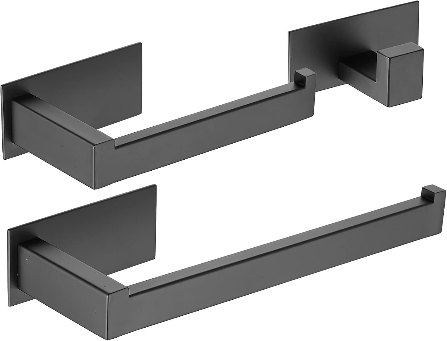 Beelee Set Accessori Bagno Autoadesivi 3 Pezzi, Nero - immagine 1