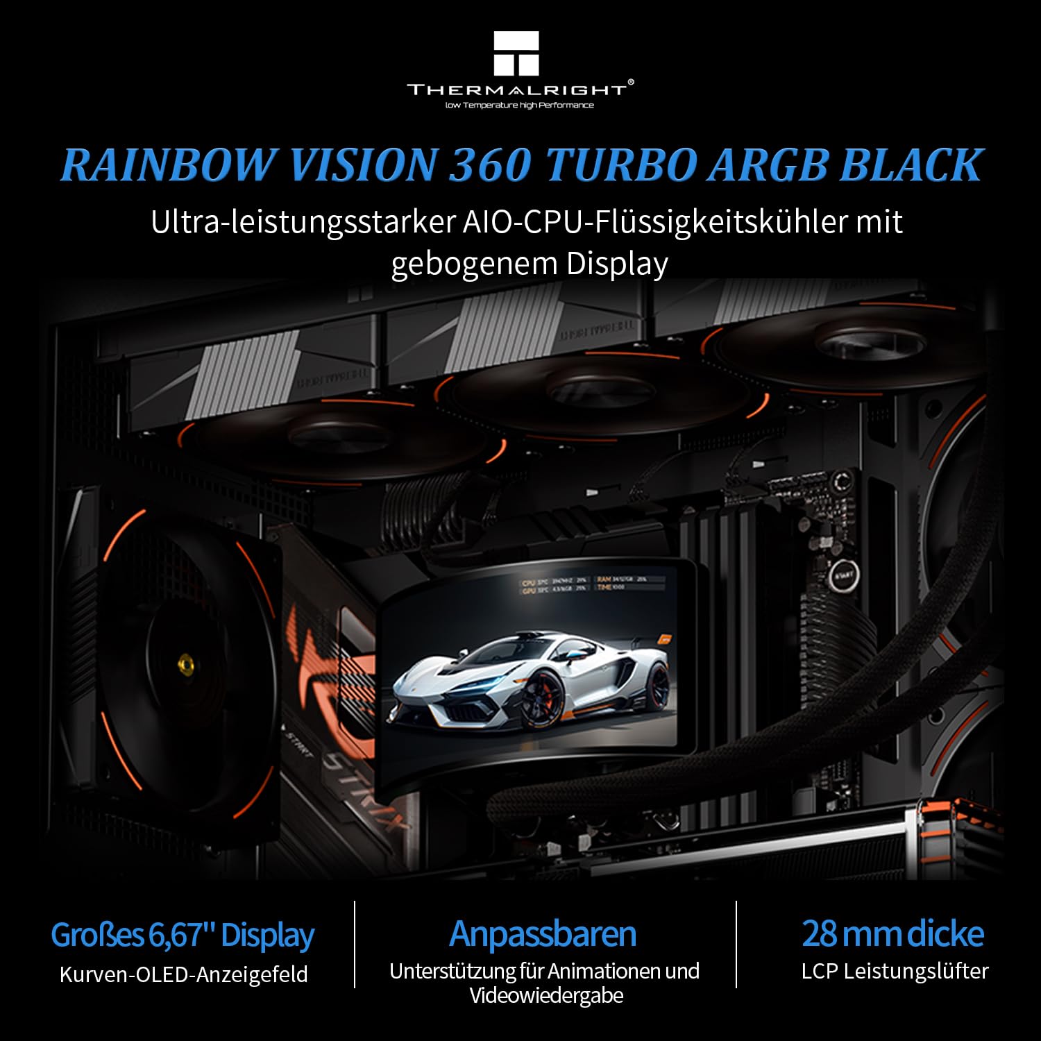 Tr Rainbow Vision 360 TURBO ARGB Black AIO - immagine 2