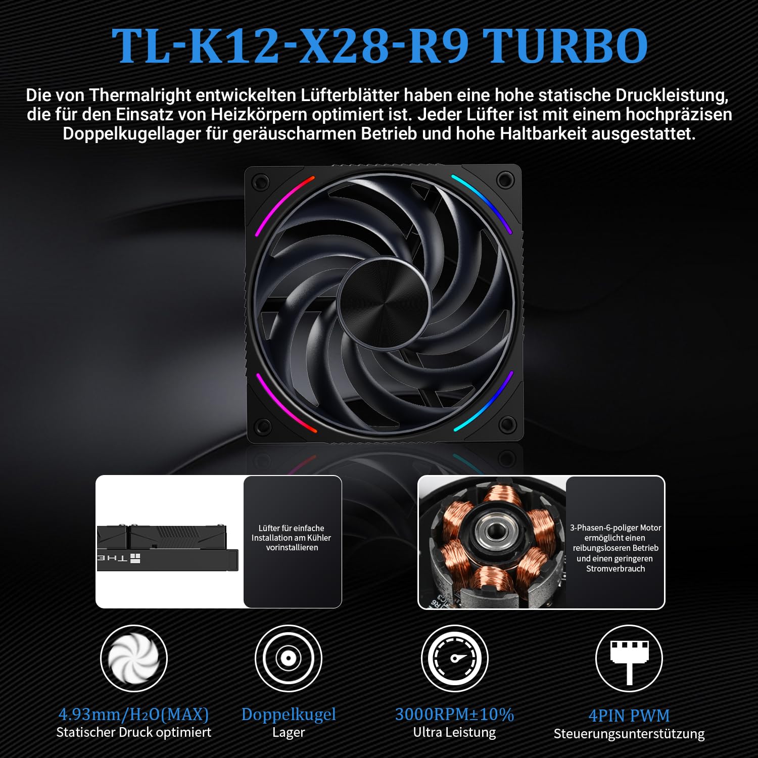Tr Rainbow Vision 360 TURBO ARGB Black AIO - immagine 5