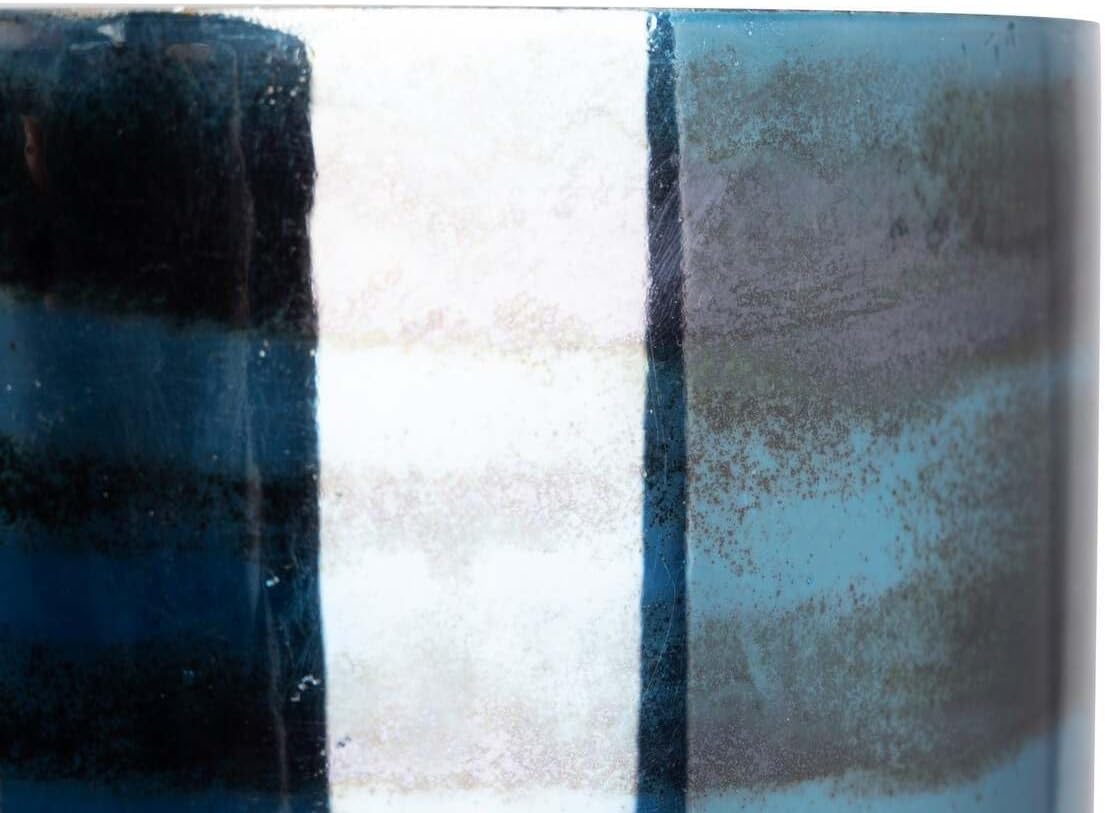 JARRON CRISTAL/ALUMINIO NICKEL 19x19x82 CM - immagine 1