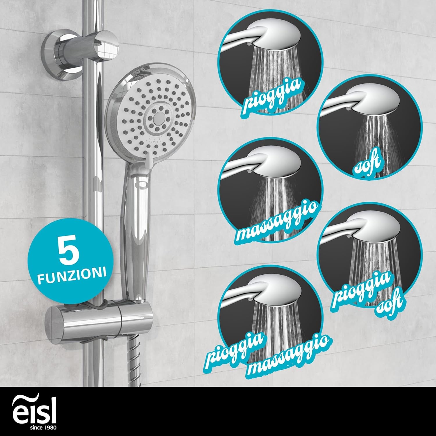 Eisl PIOGGIA D'ESTATE DX1005CS-A Colonna Doccia - immagine 4