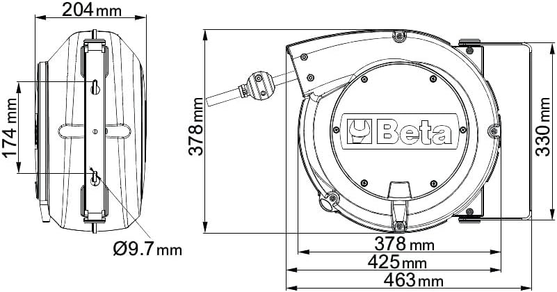 Beta 1900M8X15 - Avvolgitubo Automatico 15 Metri - immagine 2