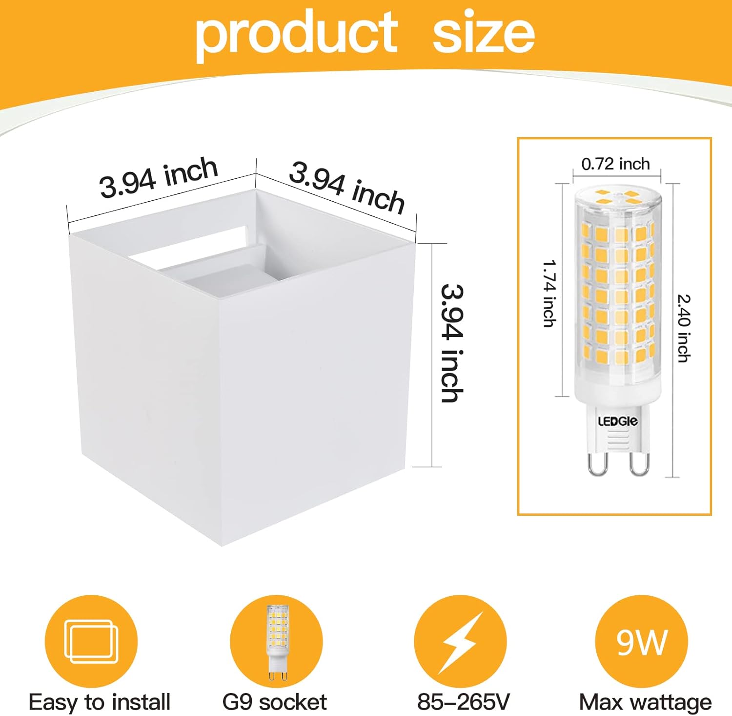 Fupe Applique da Esterno/Interno G9 9W (2 Pezzi) - immagine 4