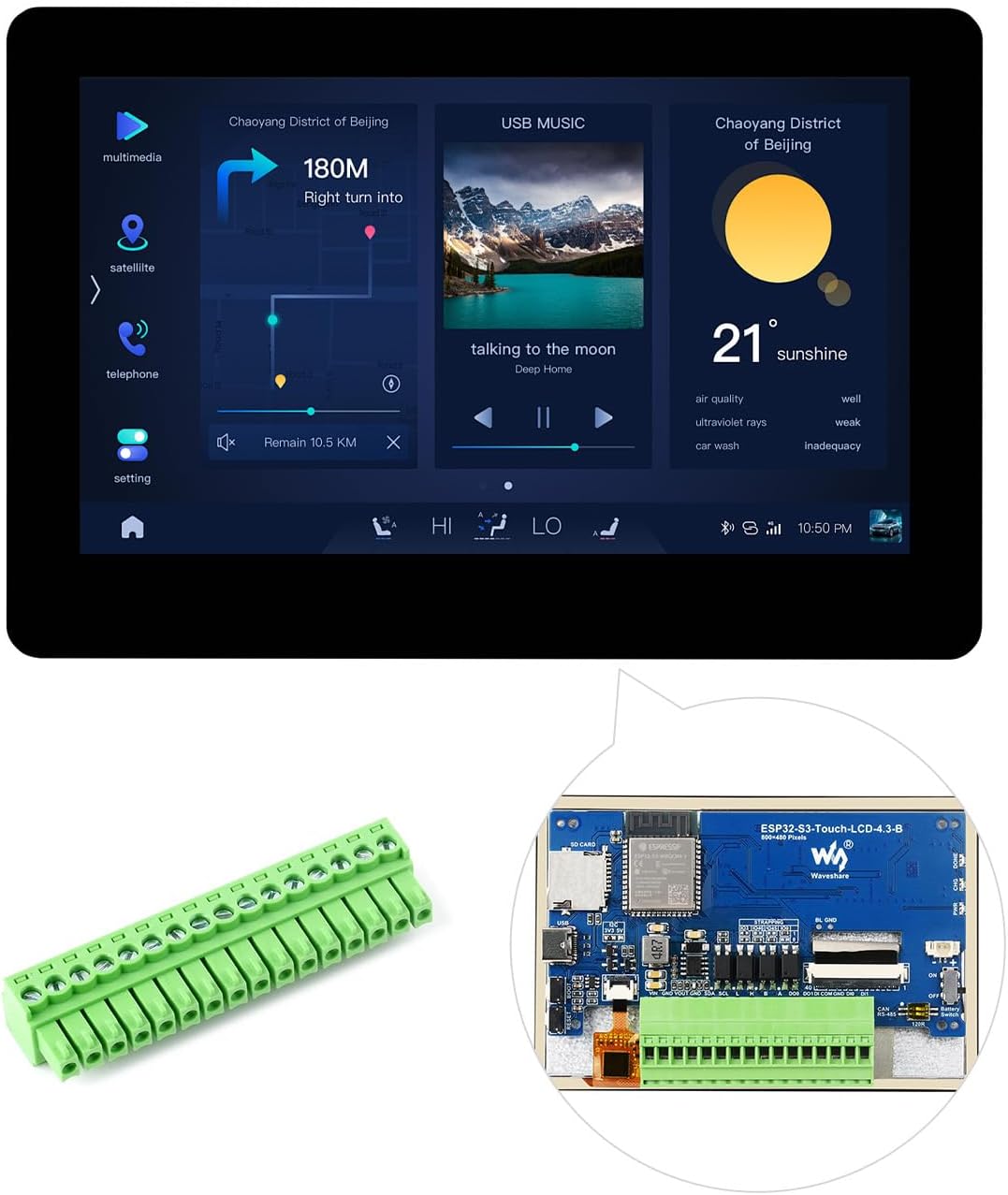Waveshare ESP32-S3 Display Touch Capacitivo 4.3inch - immagine 1