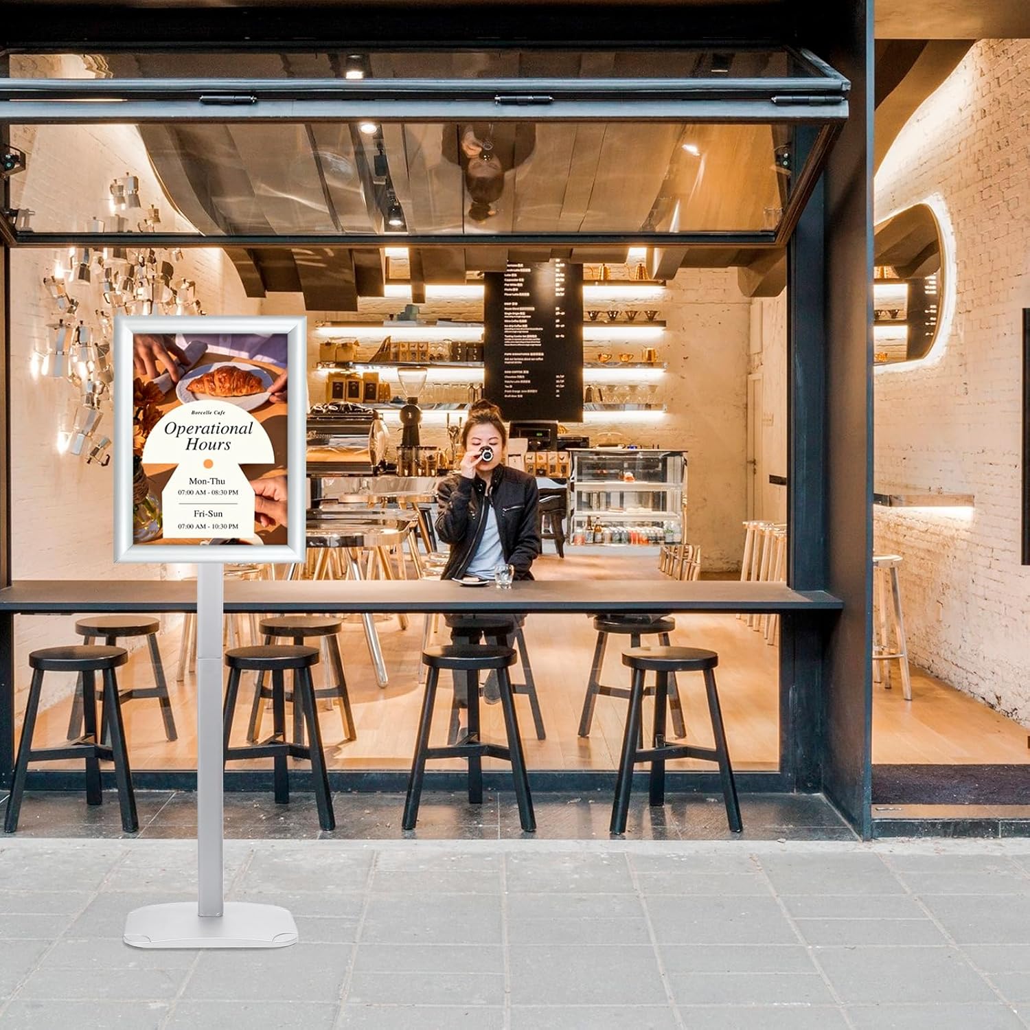 Supporto per Poster A3 da Pavimento, Argento - immagine 7