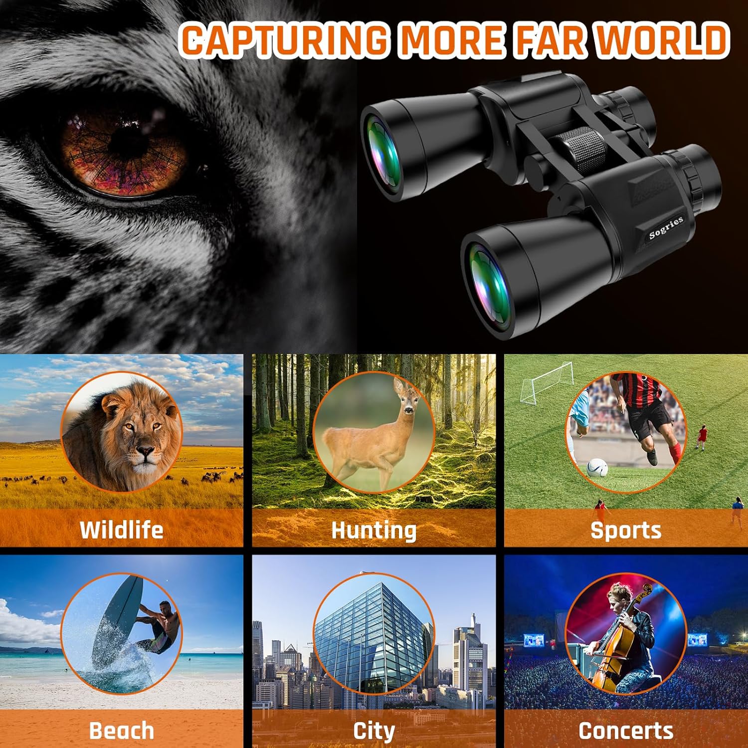 Binocolo 20x50 per Adulti con Visione Notturna - immagine 7