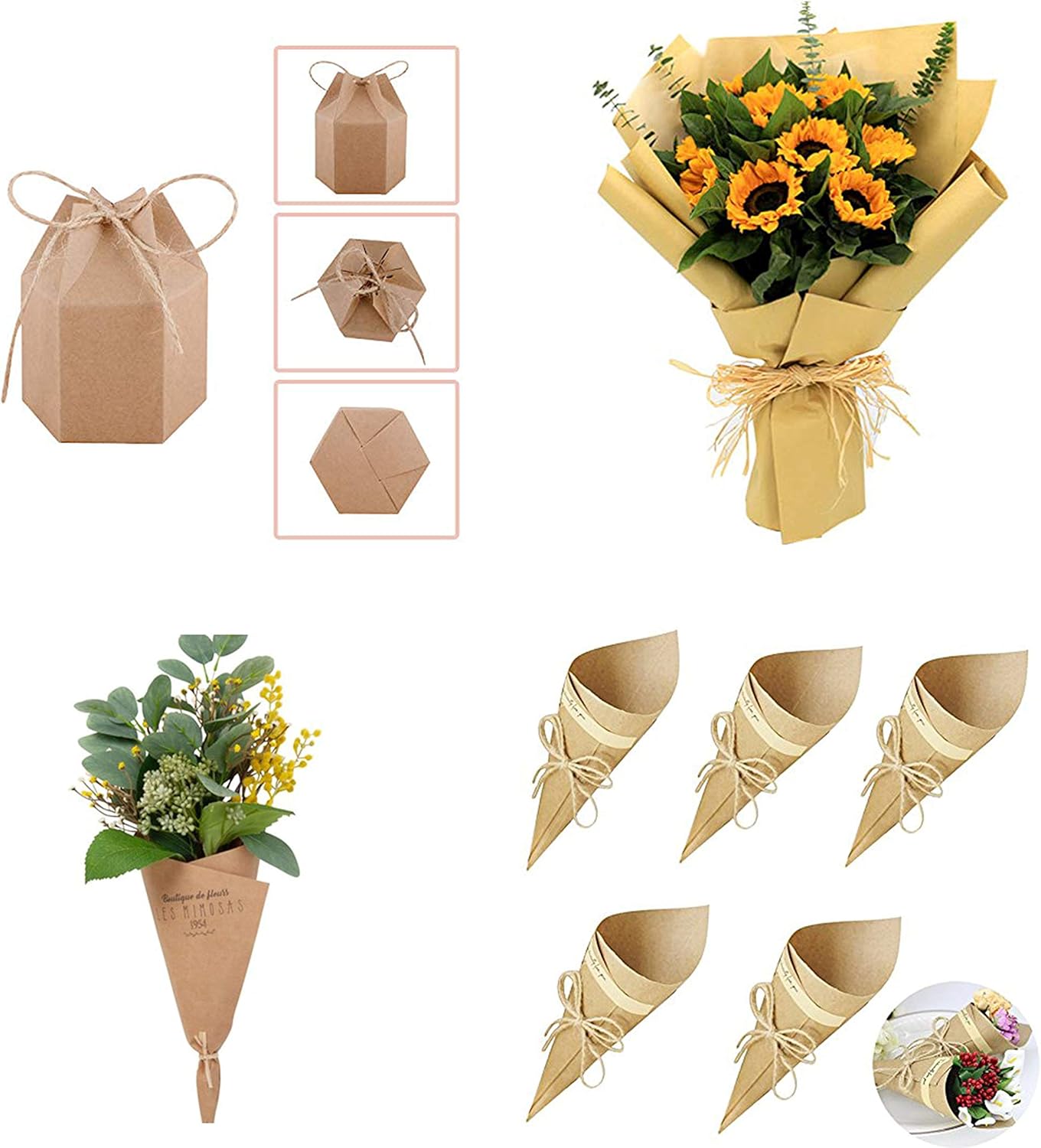 Arkamii Mini Rotolo Carta Regalo Kraft Avana 20m - immagine 2