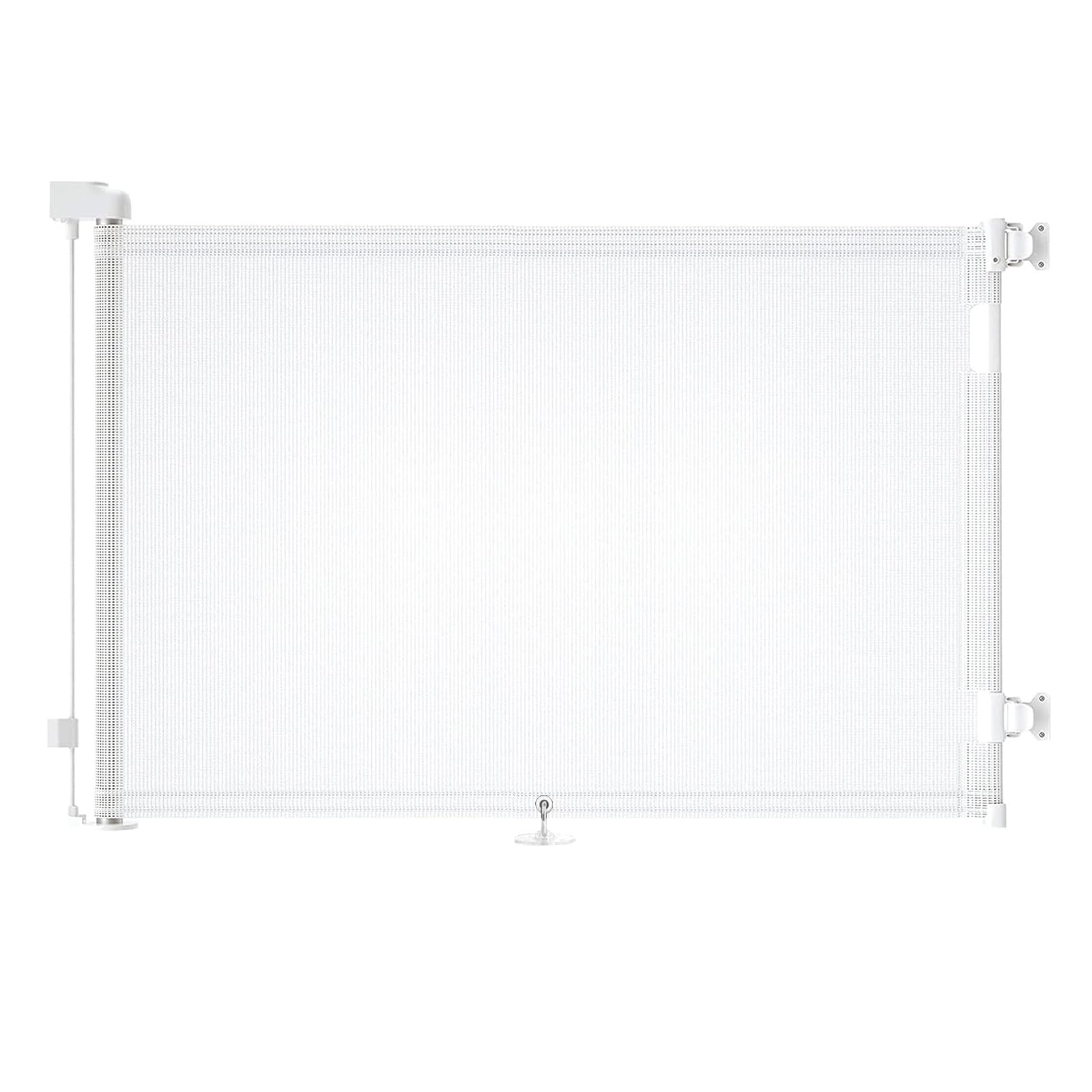 Cancelletto Estensibile per Scale 0-150 cm, Bianco