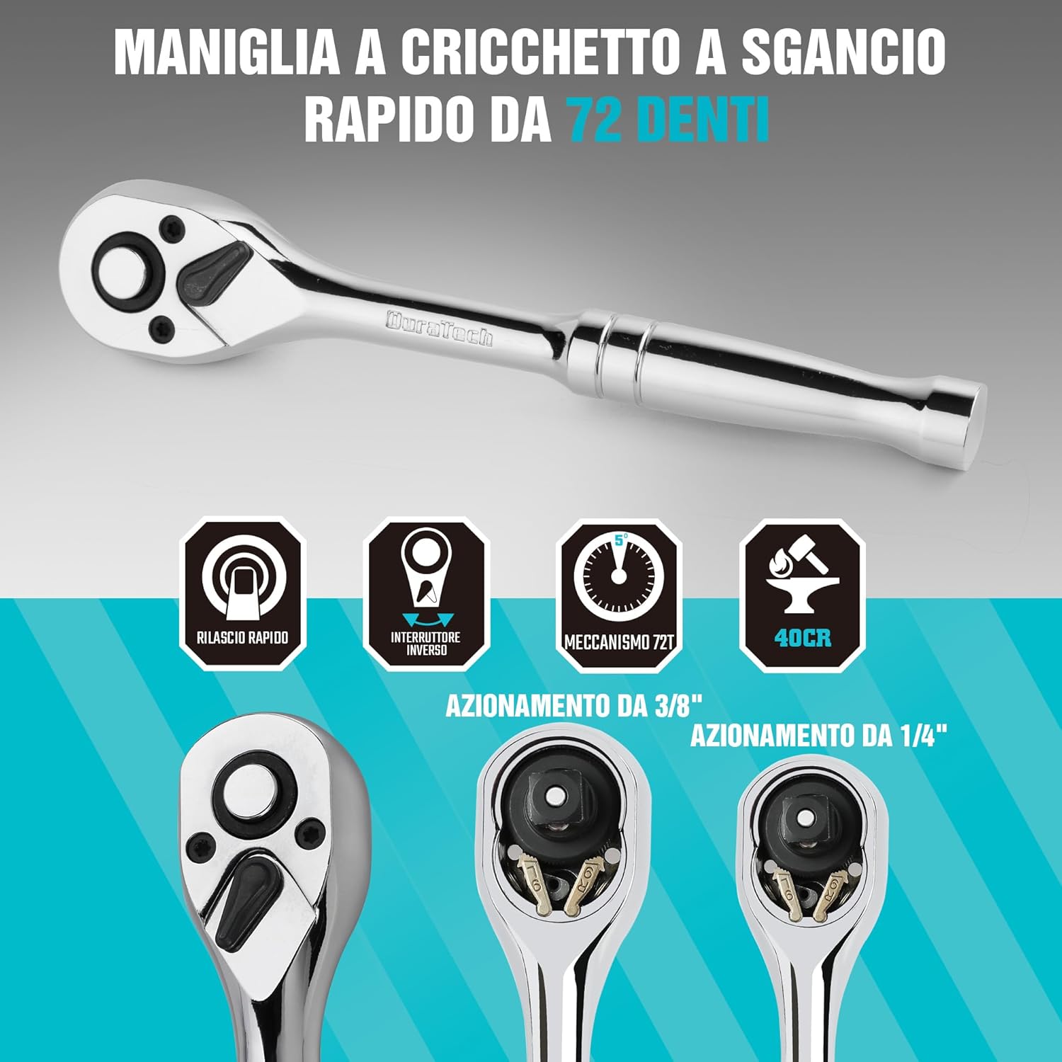 Duratech Set di Attrezzi per Meccanica 121 Pezzi - immagine 2