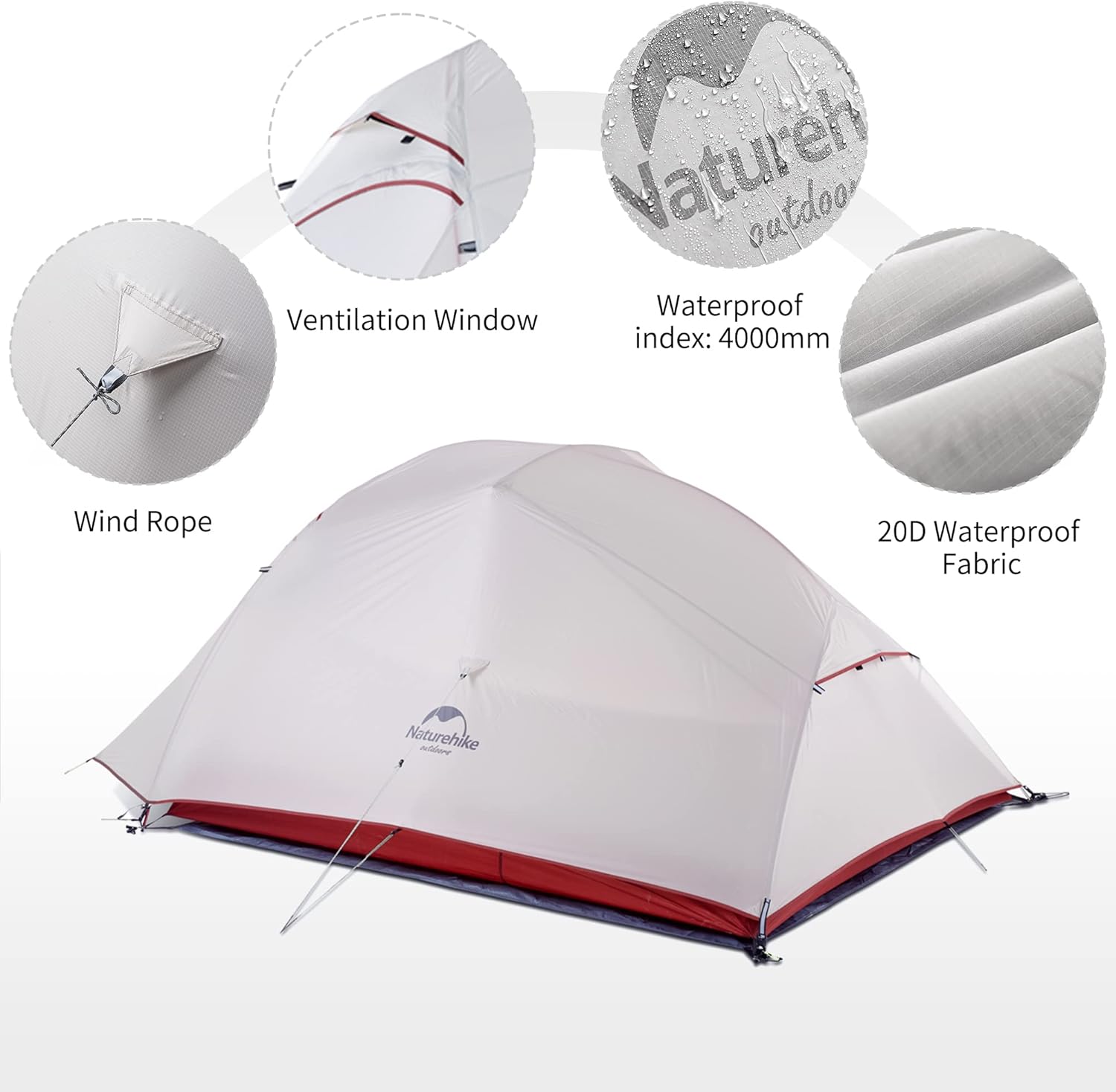 Naturehike Cloud-up 3 - Tenda da Escursionismo 3 Persone - immagine 3