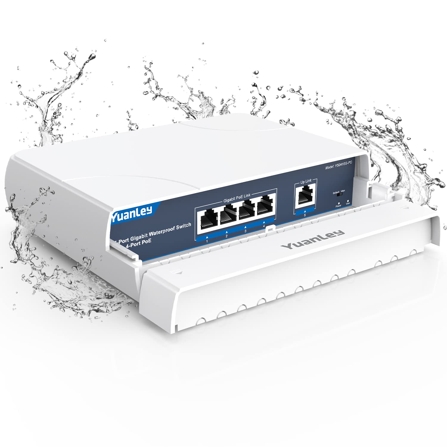 Yuanley Switch PoE Gigabit Impermeabile 4 Porte