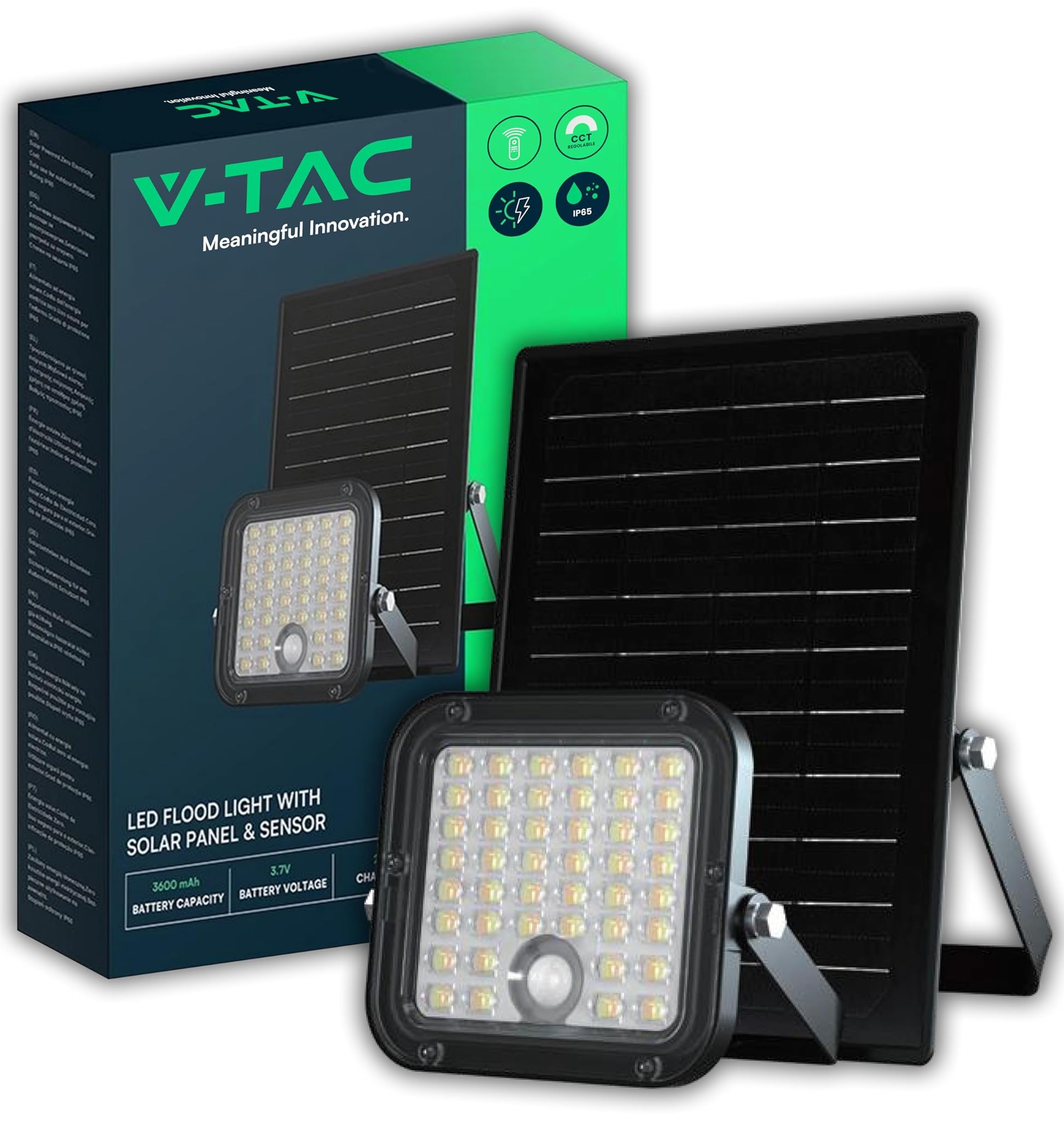 V-TAC Faretto LED Esterno Solare 4.5W 1500 Lumen