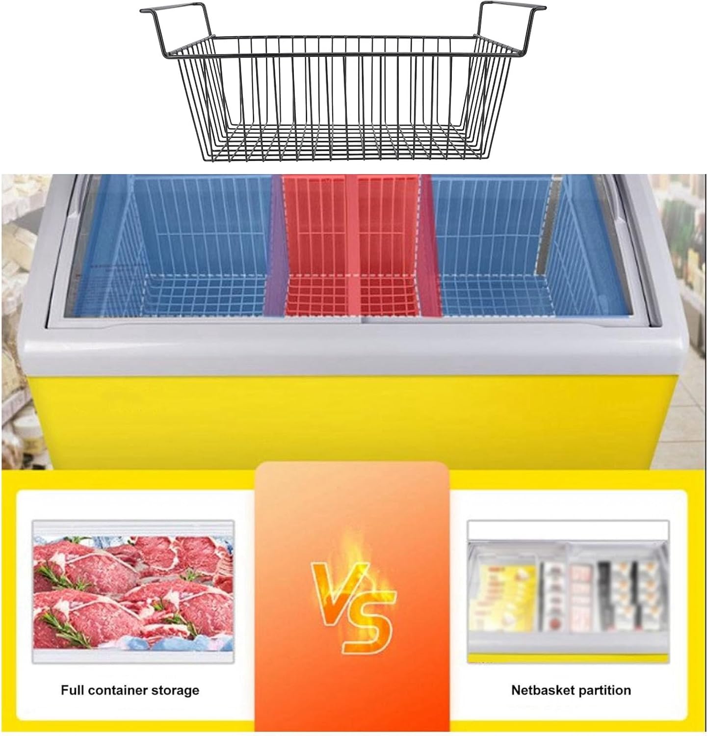 Huairdum Contenitori Organizer per Congelatore a Pozzetto - immagine 4