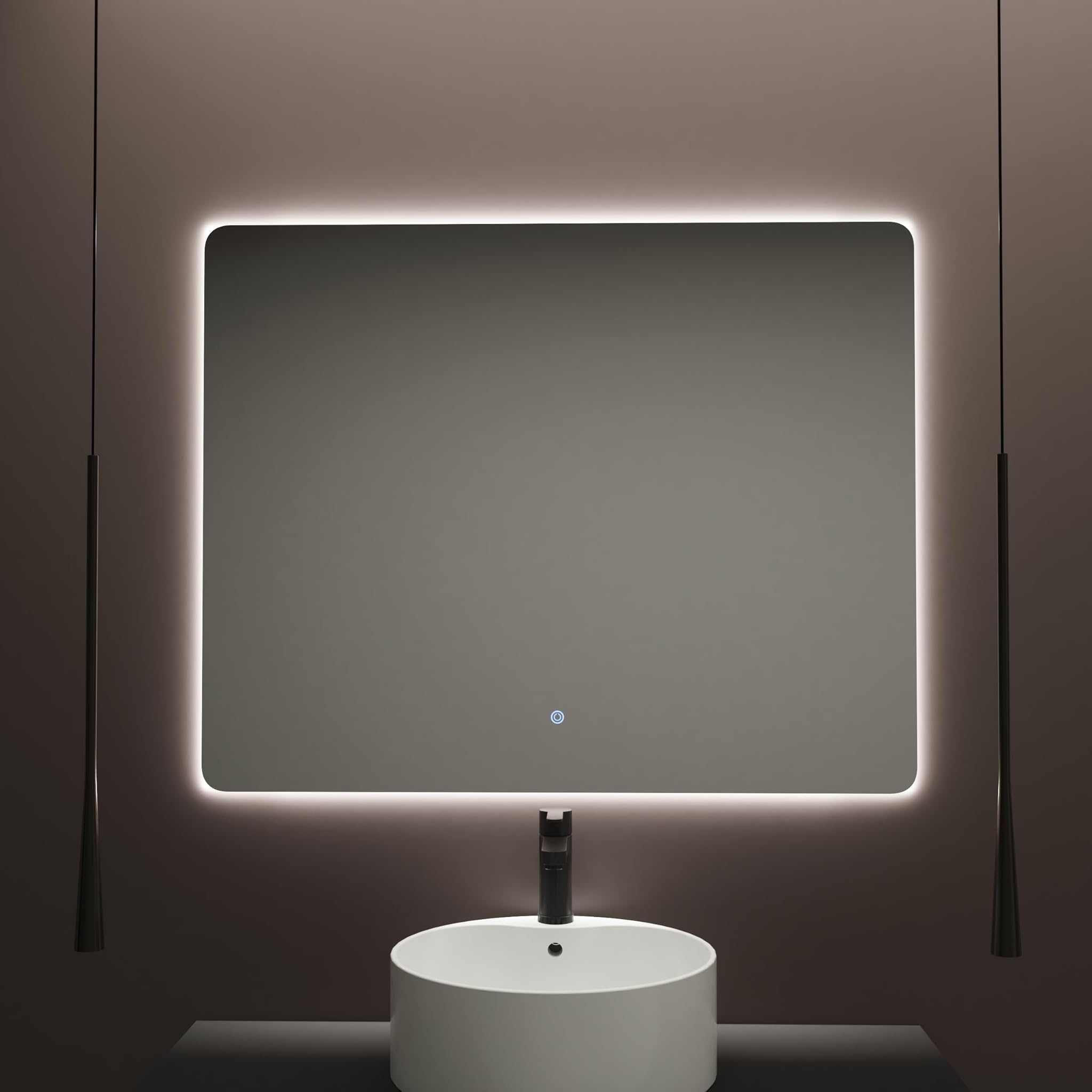 Baikal Specchio da Bagno Rettangolare 100x80cm Retroilluminato