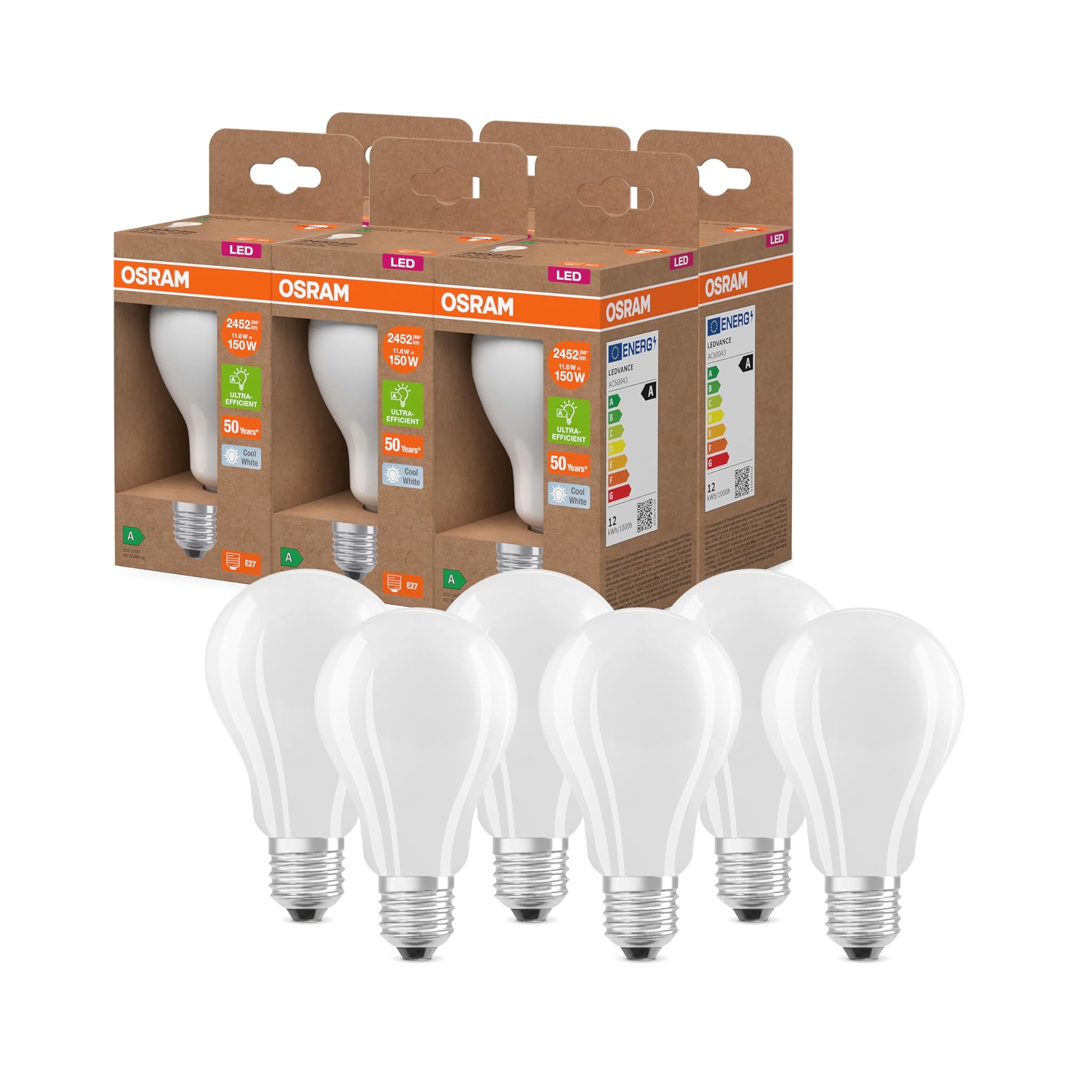 Osram Lampada LED E14 1.2W 4000K Bianco Freddo (6 pz)