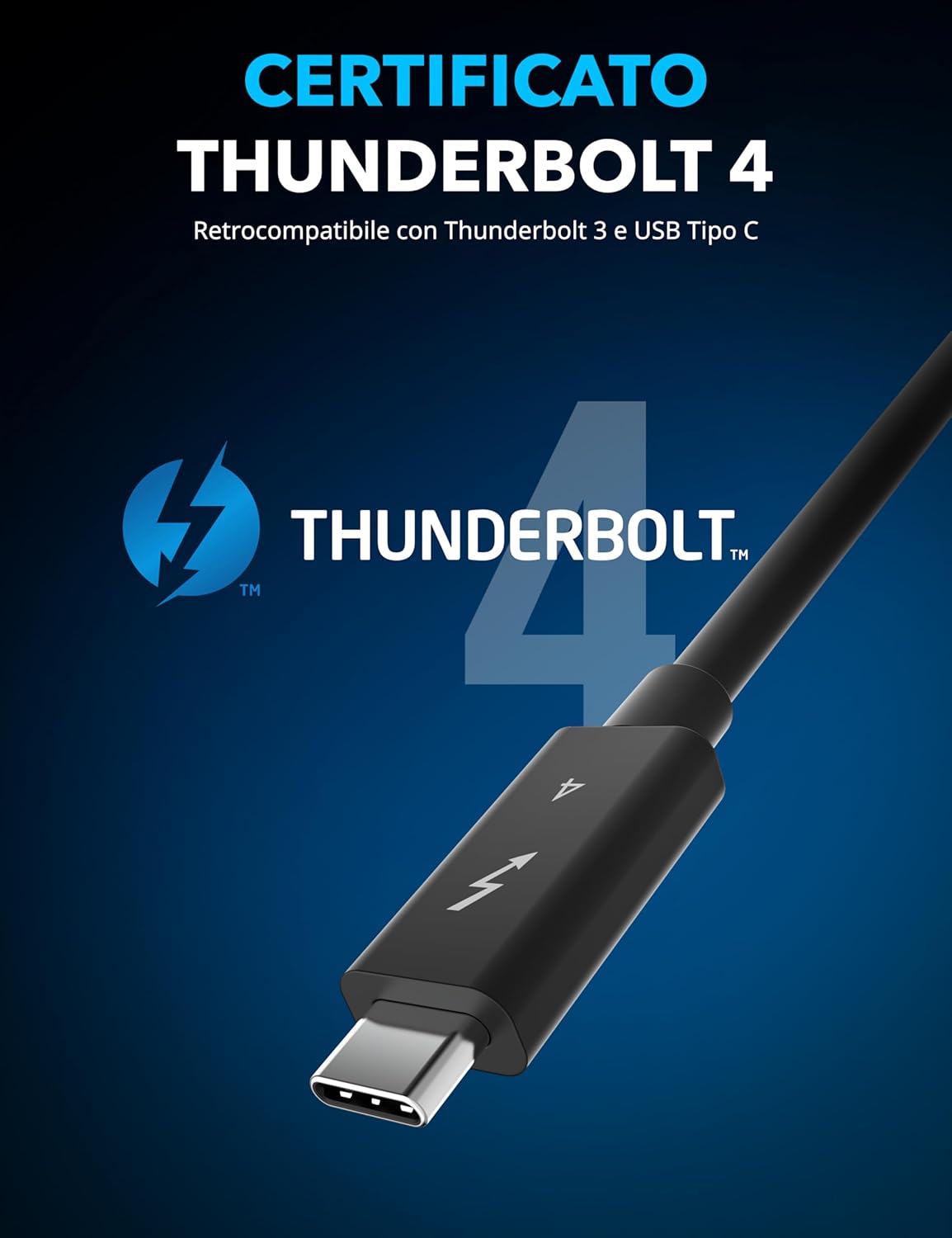 Sabrent Cavo Thunderbolt 4 USB-C 1m - immagine 2