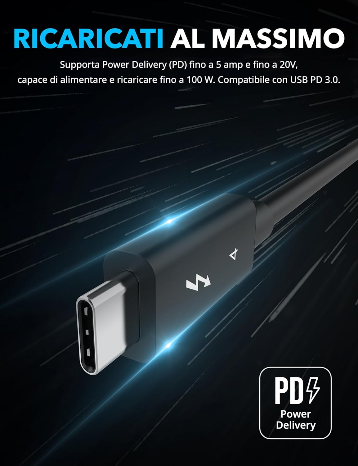 Sabrent Cavo Thunderbolt 4 USB-C 1m - immagine 3