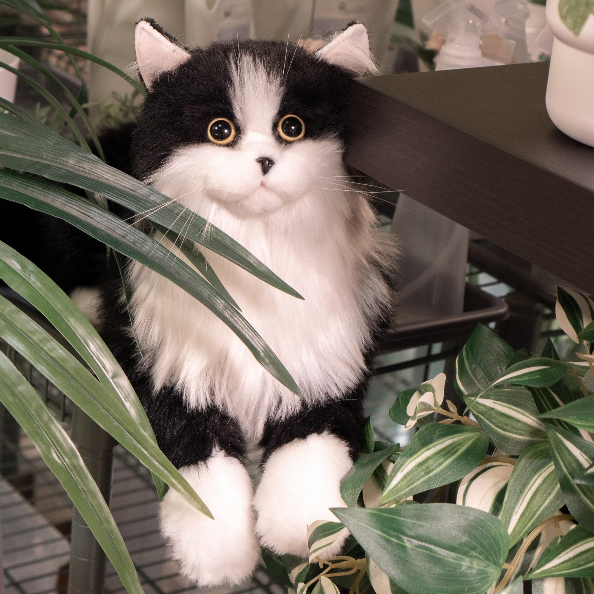 Chongker Peluche Gatto Nero Realistico Fatto a Mano