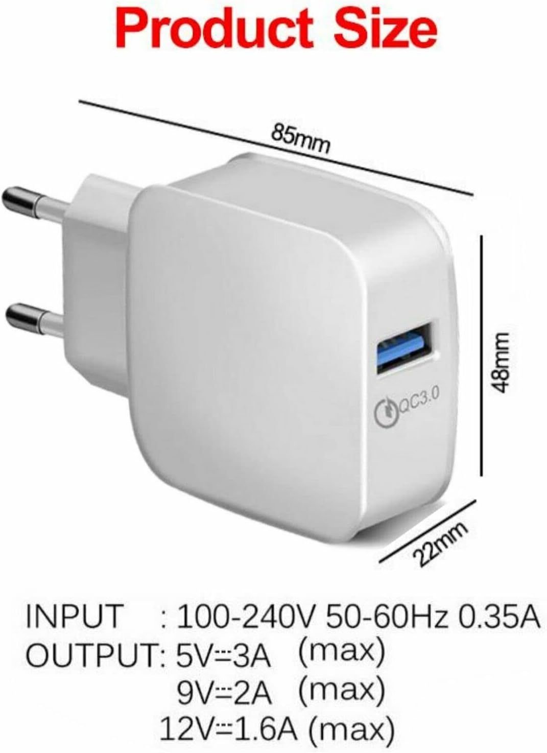 Caricatore USB da Muro Quick Charge 3.0 Universale - immagine 5