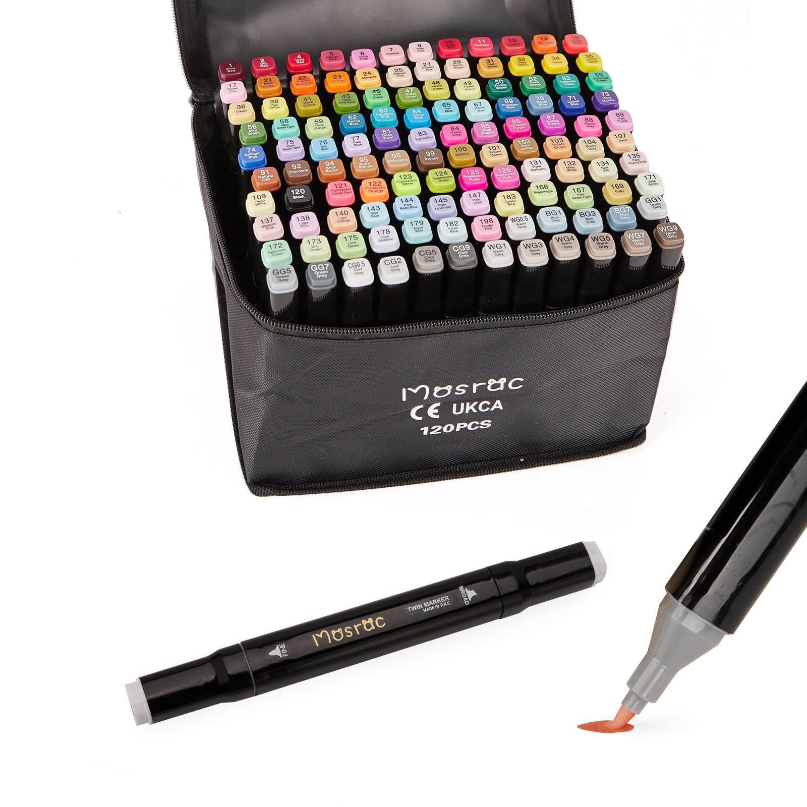 Pennarelli Punta Pennello Marker ad Alcool 121 Colori