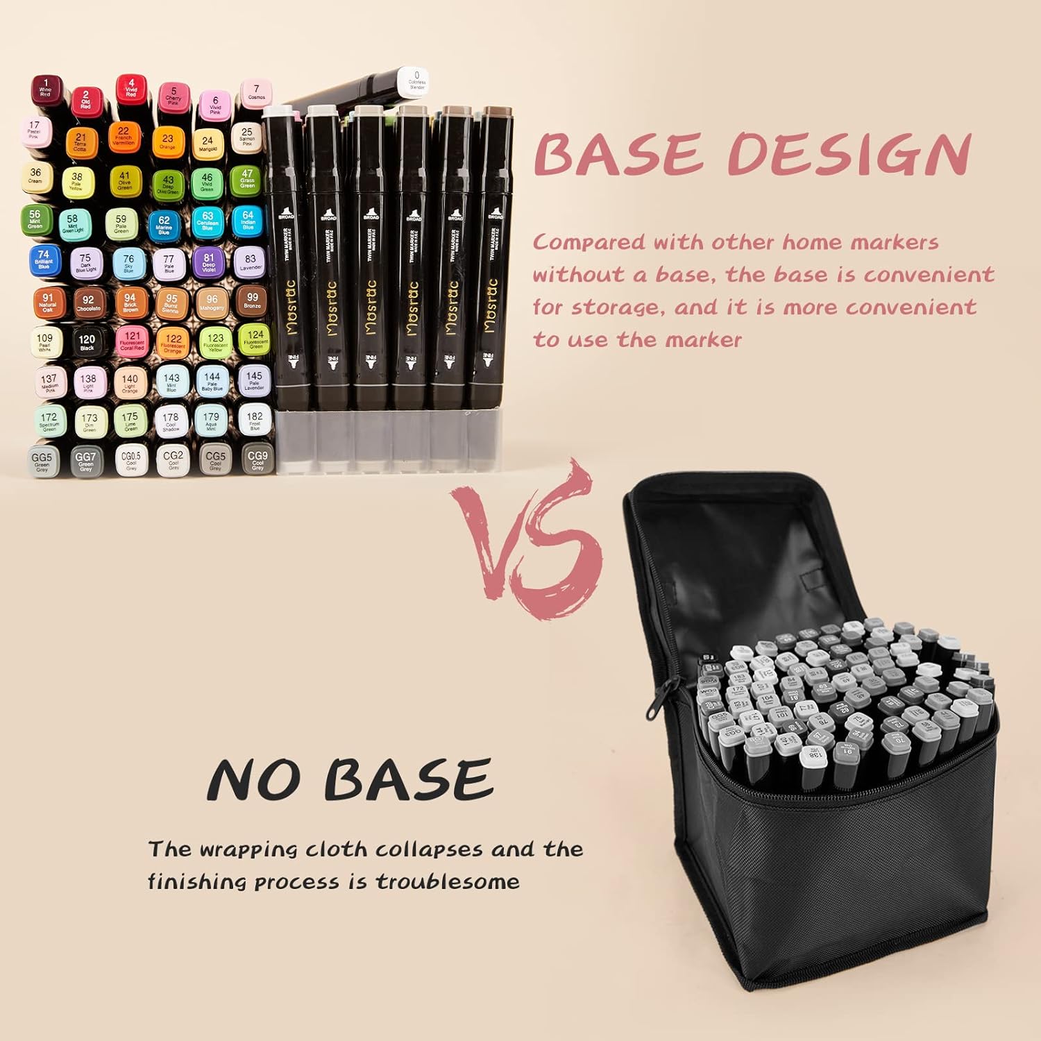 Pennarelli Punta Pennello Marker ad Alcool 121 Colori - immagine 3