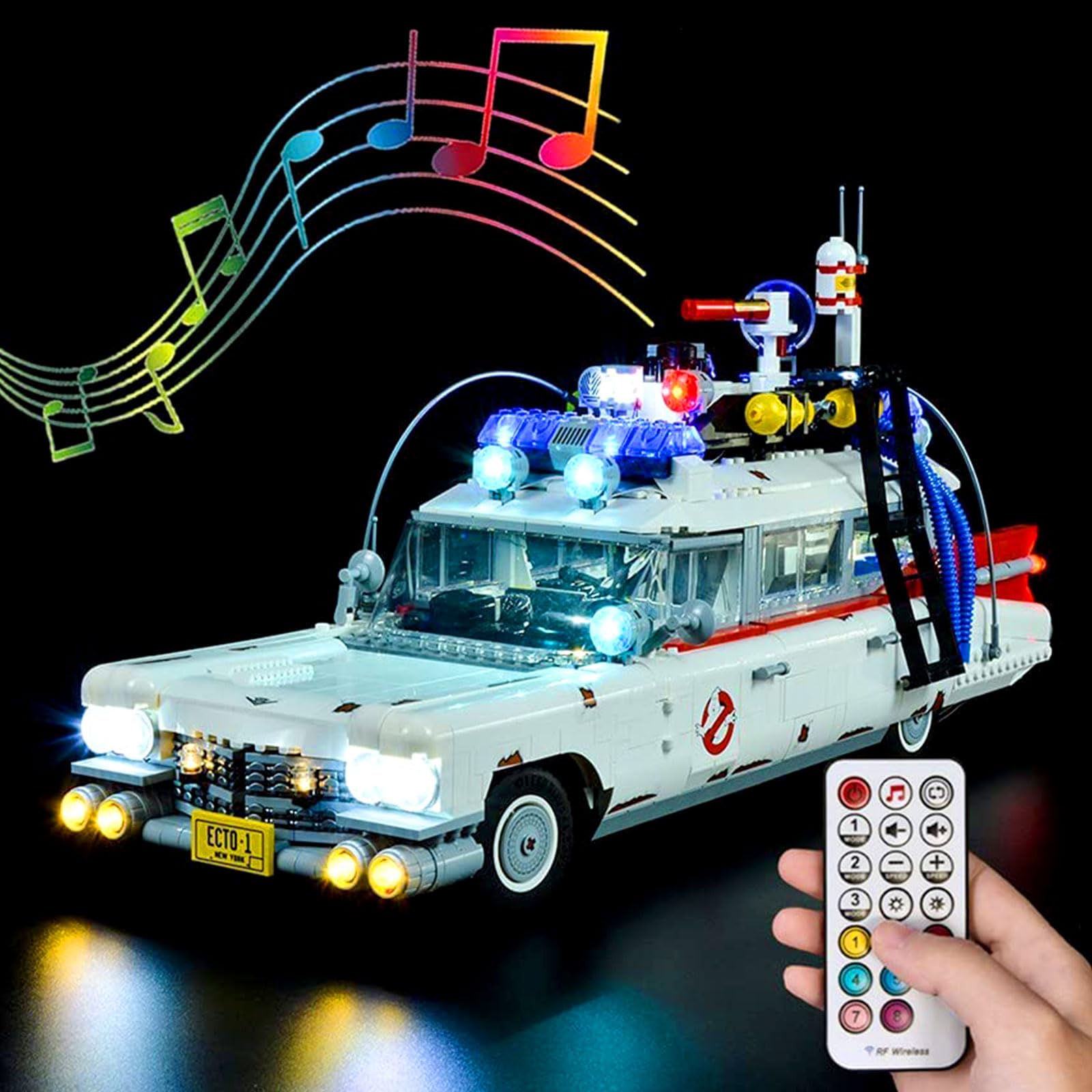 Kyglaring RC& Musical LED Light Set per Leg0 Icons Ghostbusters