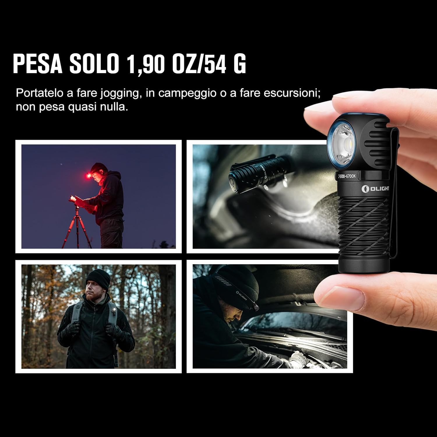 OLIGHT Perun 2 mini - Lampada Frontale LED 1100 Lumen - immagine 3