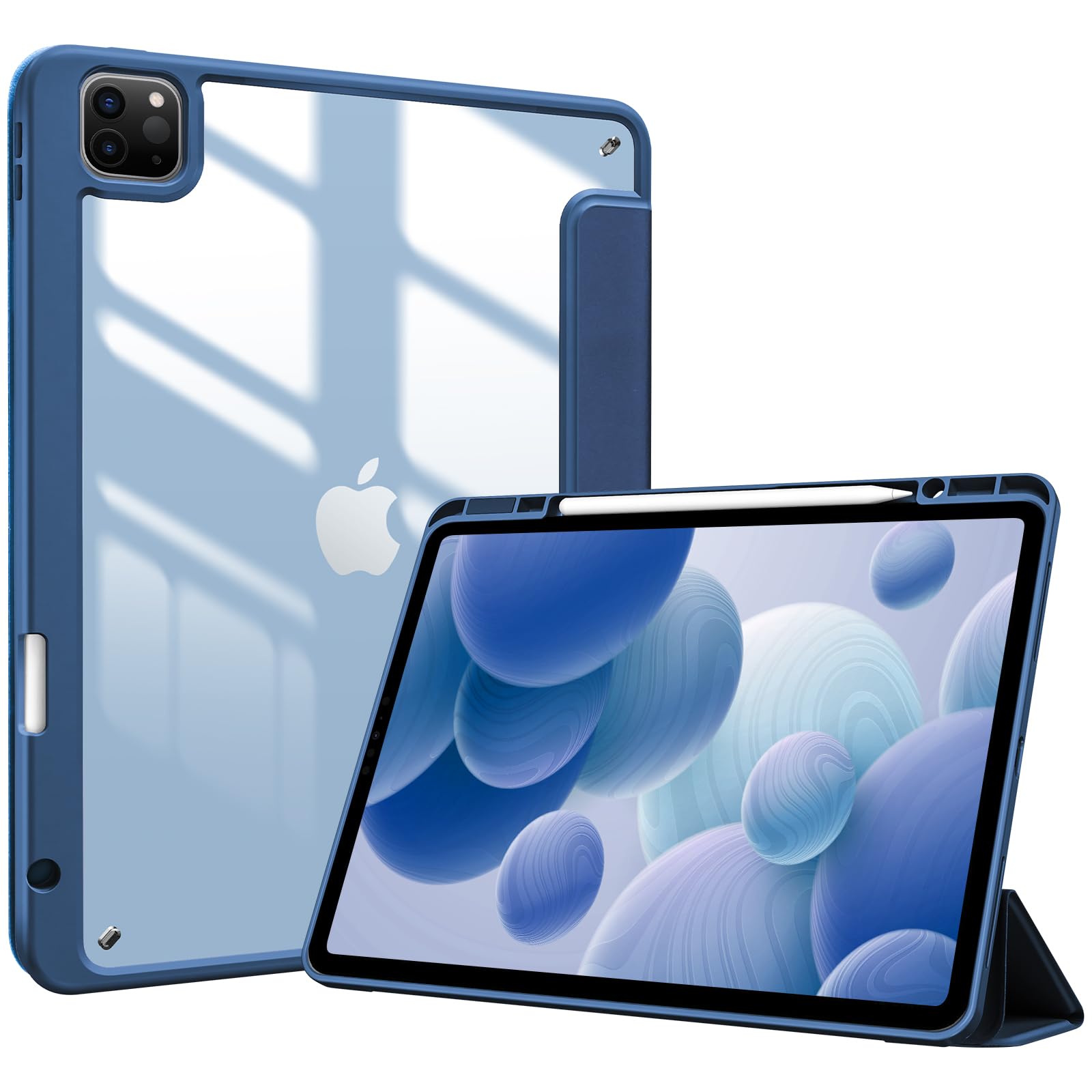 Procase Cover per iPad Pro 12,9" 6a/5a/4a/3a Gen, Blu Marina