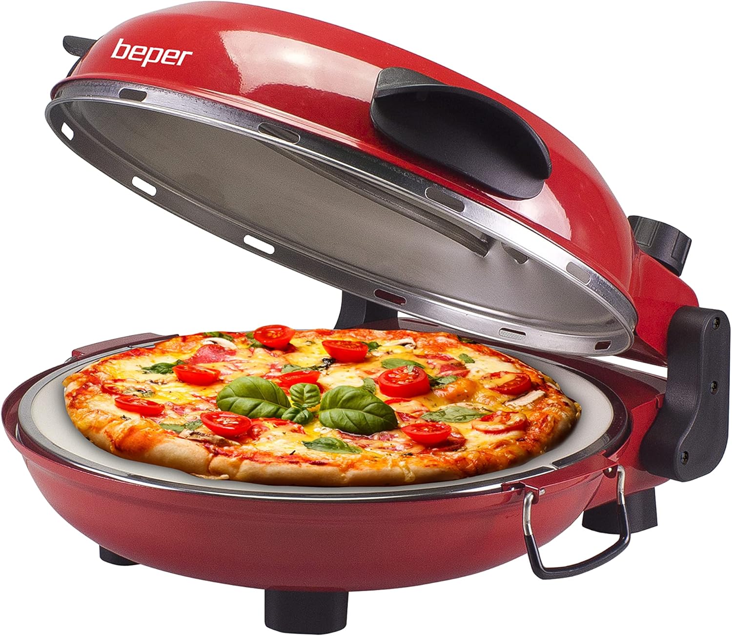 Beper Forno Pizza con Piastra Refrattaria Rimovibile