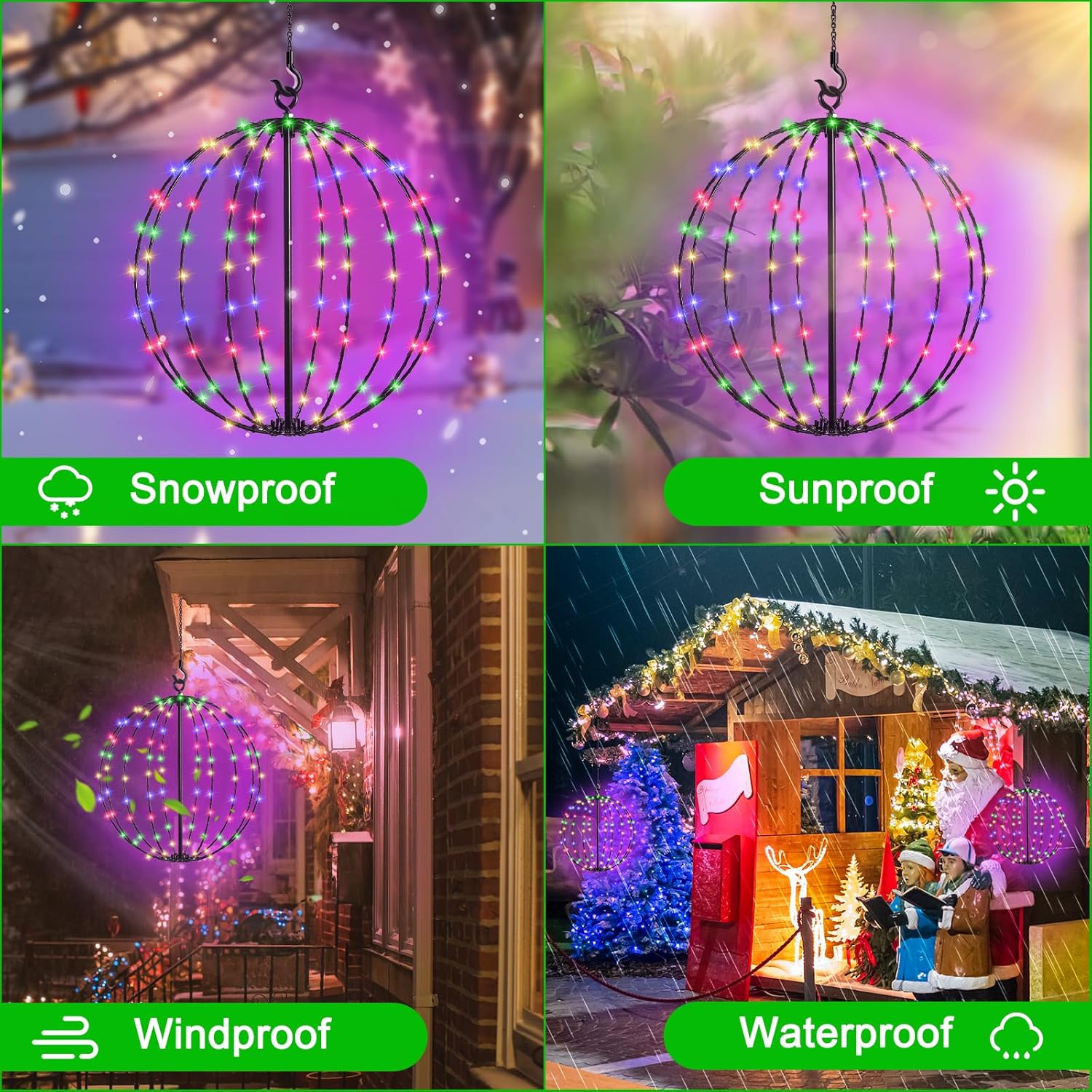 Lanterna Solare da Esterno Metallo 120 LED - immagine 4