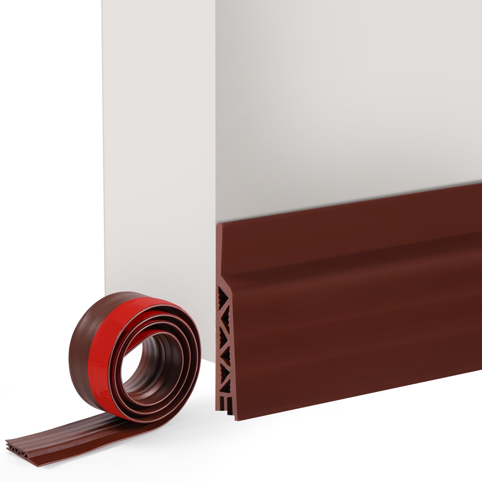 Vinabo Guarnizione Sottoporta in Gomma 100x5cm Marrone