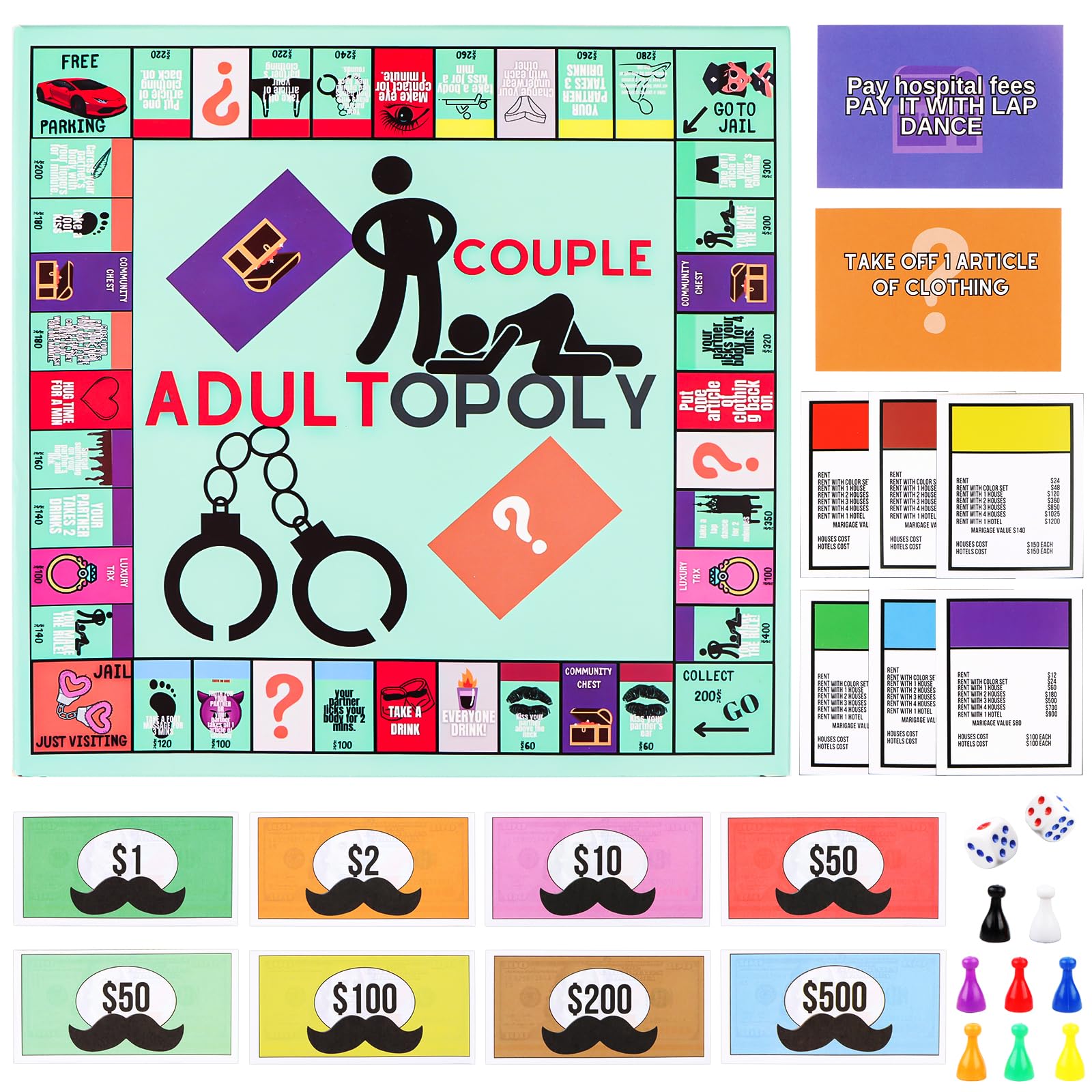 Suprrow Giochi Da Tavolo Adulto Opoly - Gioco di Carte