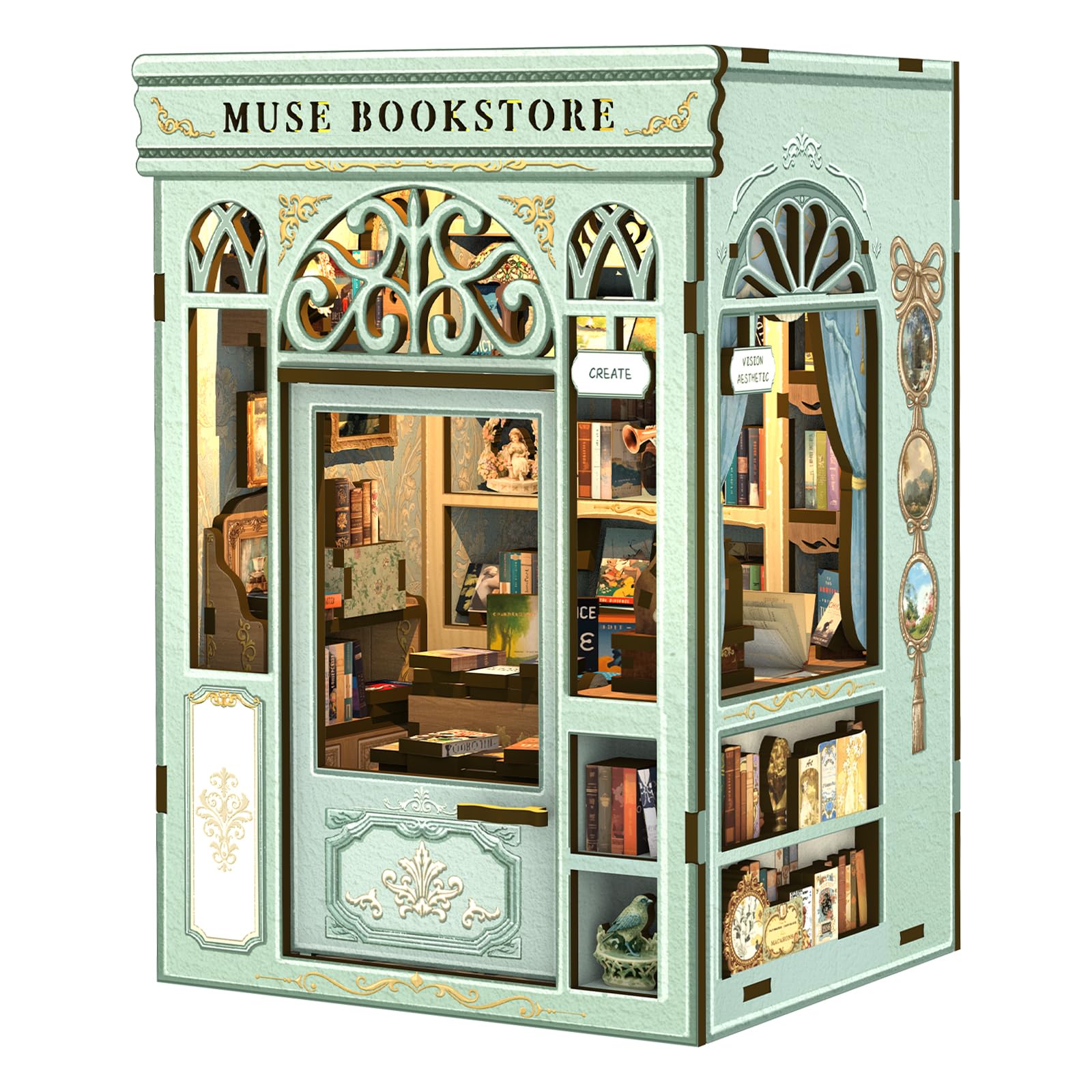 CUTEBEE Book Nook Kit - Miniature da Costruire in Legno