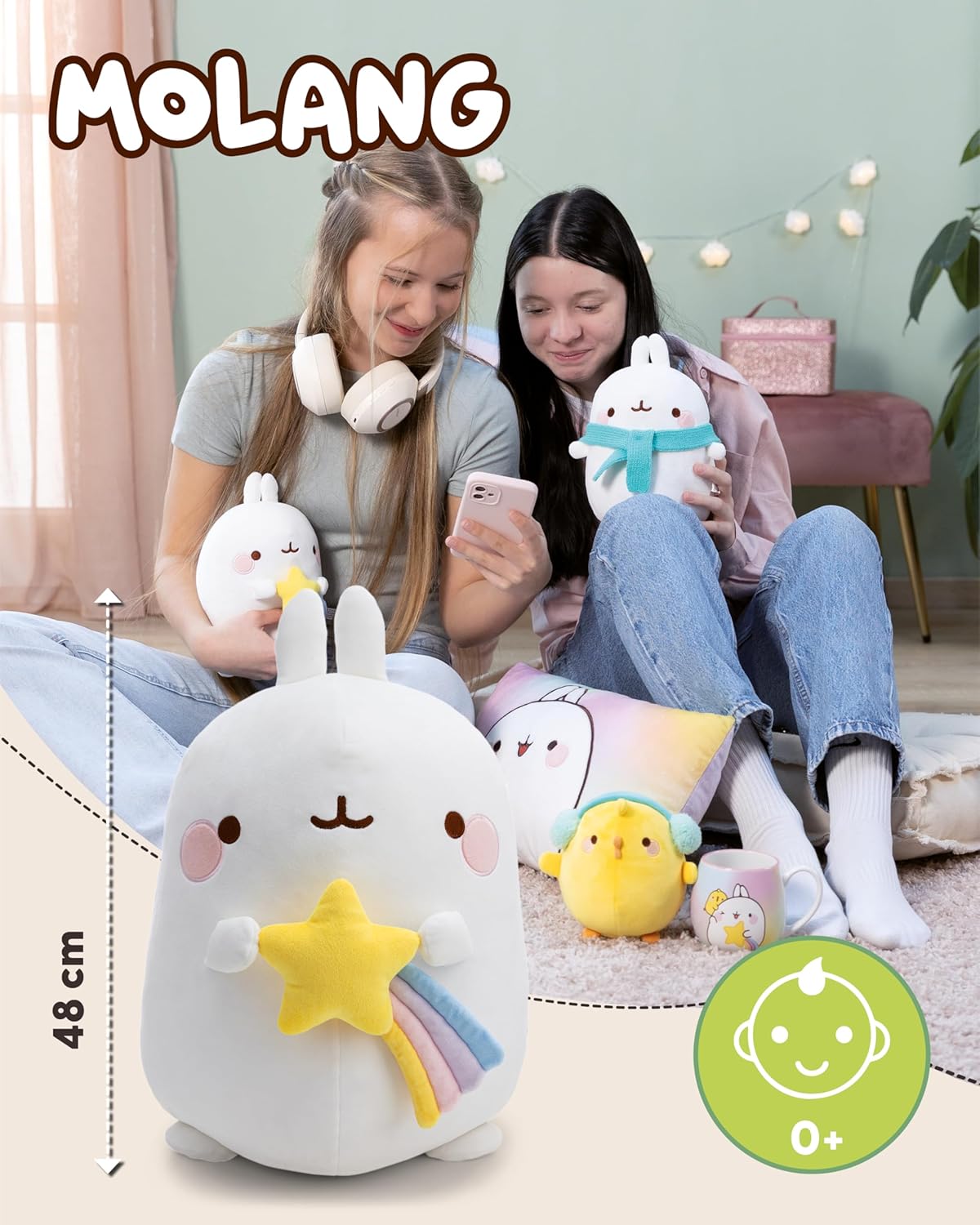 NICI Peluche MOLANG con Stella cadente 48 cm - Bianco - immagine 2