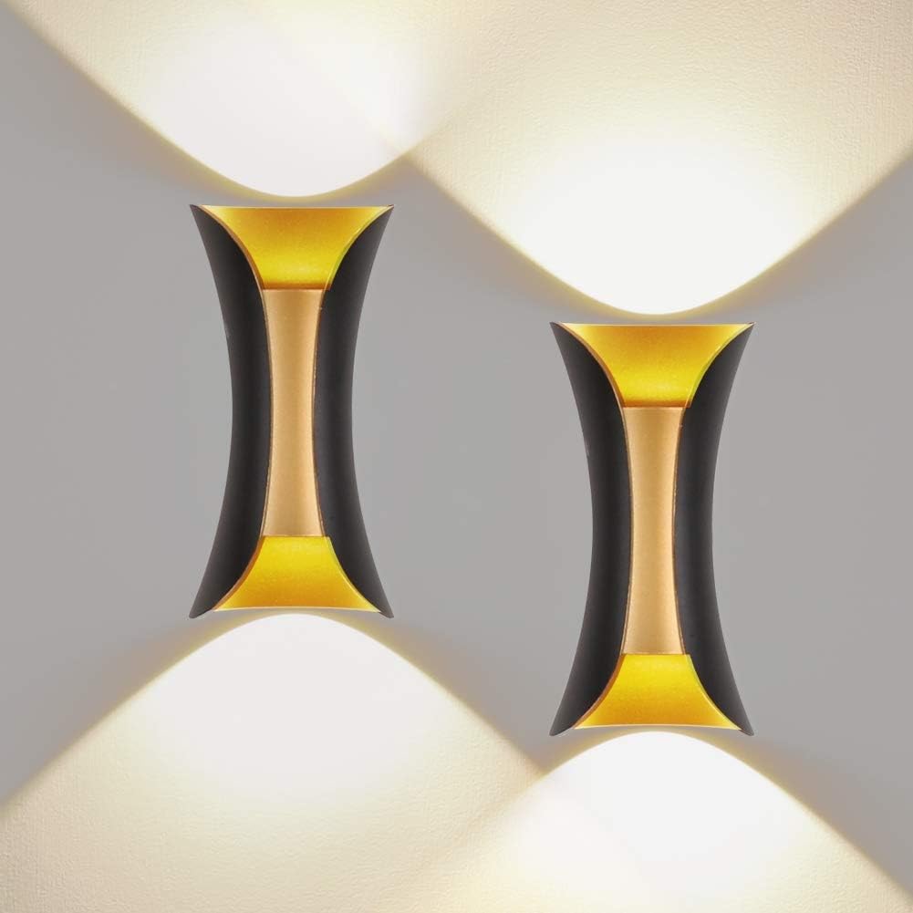 Klighten Applique da Parete LED 10W 2 Pezzi, Nero - immagine 1