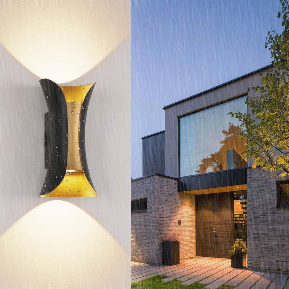 Klighten Applique da Parete LED 10W 2 Pezzi, Nero - immagine 4