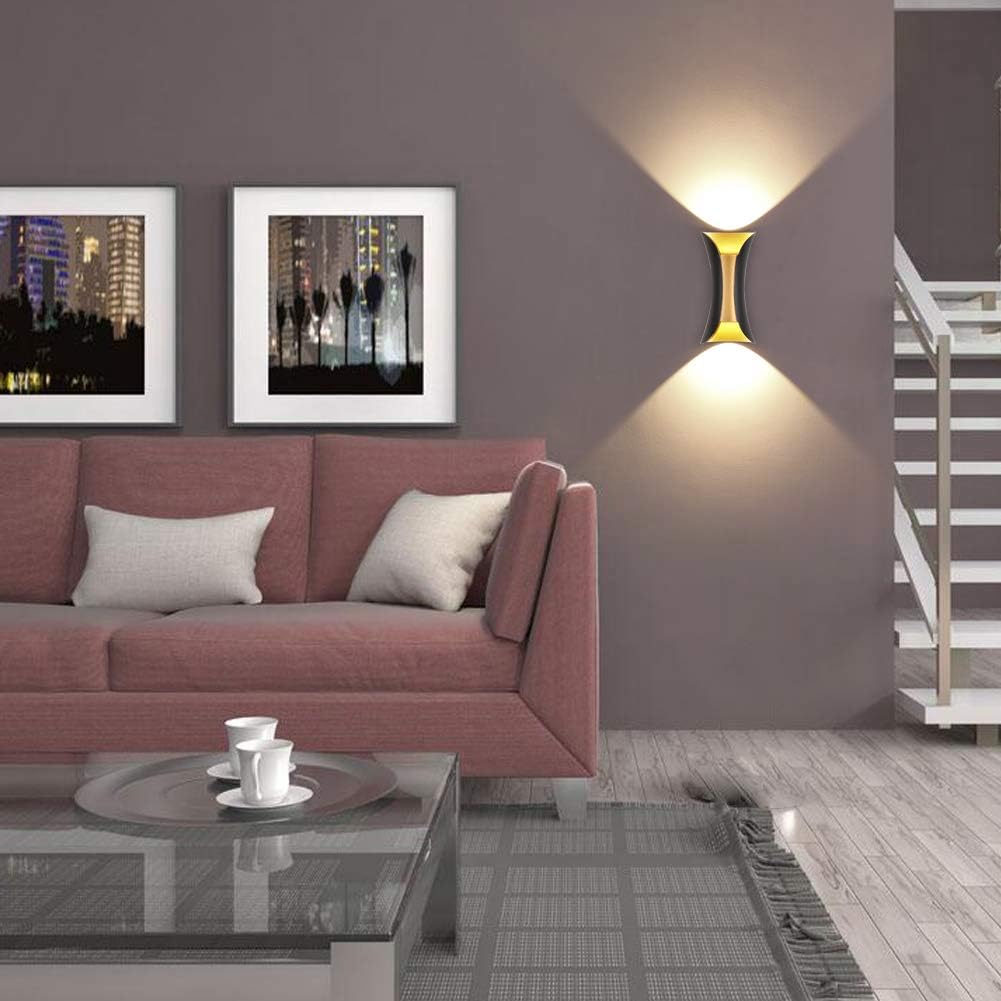 Klighten Applique da Parete LED 10W 2 Pezzi, Nero - immagine 5