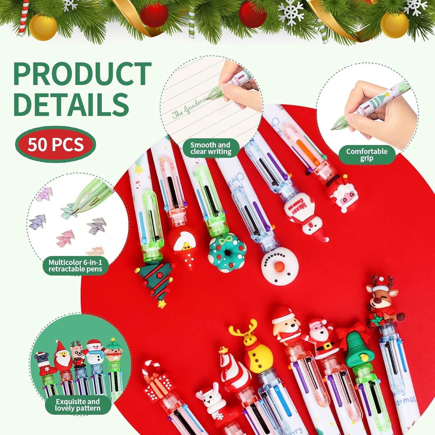 50 Penne Natalizie Bambini in 6 Colori - immagine 4