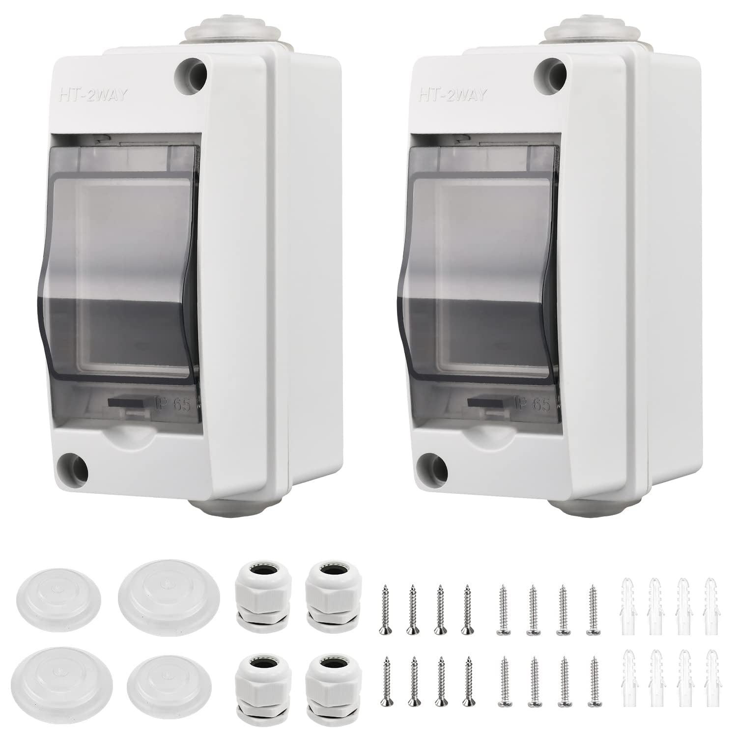 2 Pezzi Quadro Elettrico Esterno Piccolo 2 Moduli - immagine 1