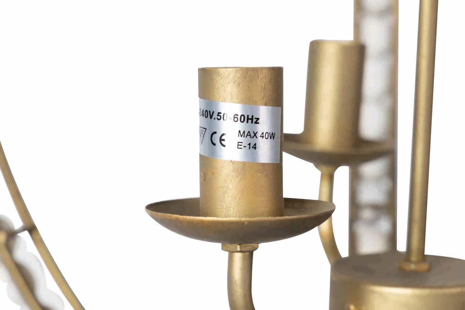 LAMPARA DE PIE BOLAS METAL MADERA 34x35x170 CM - immagine 5