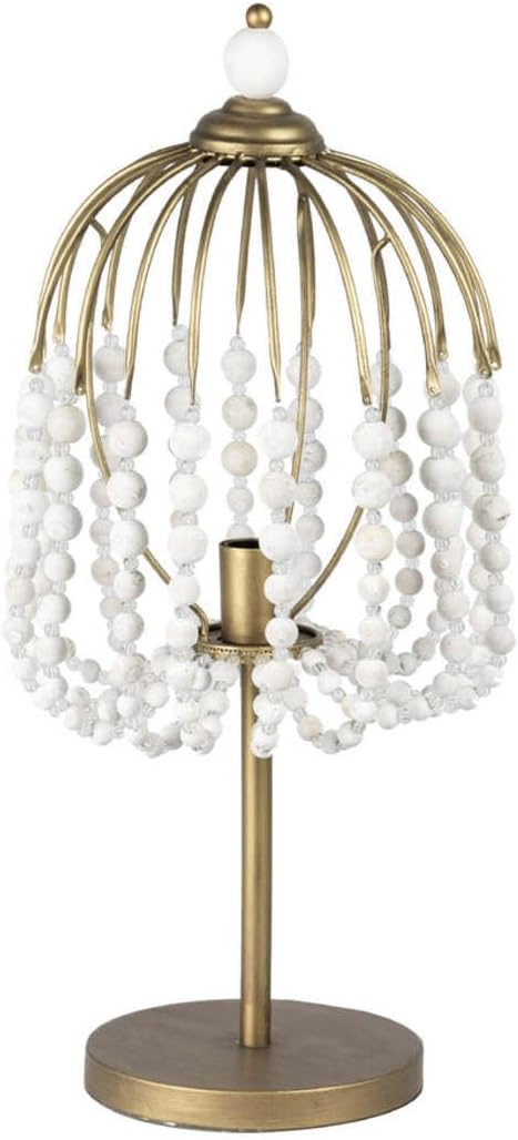 LAMPARA DE PIE BOLAS METAL MADERA 34x35x170 CM - immagine 6